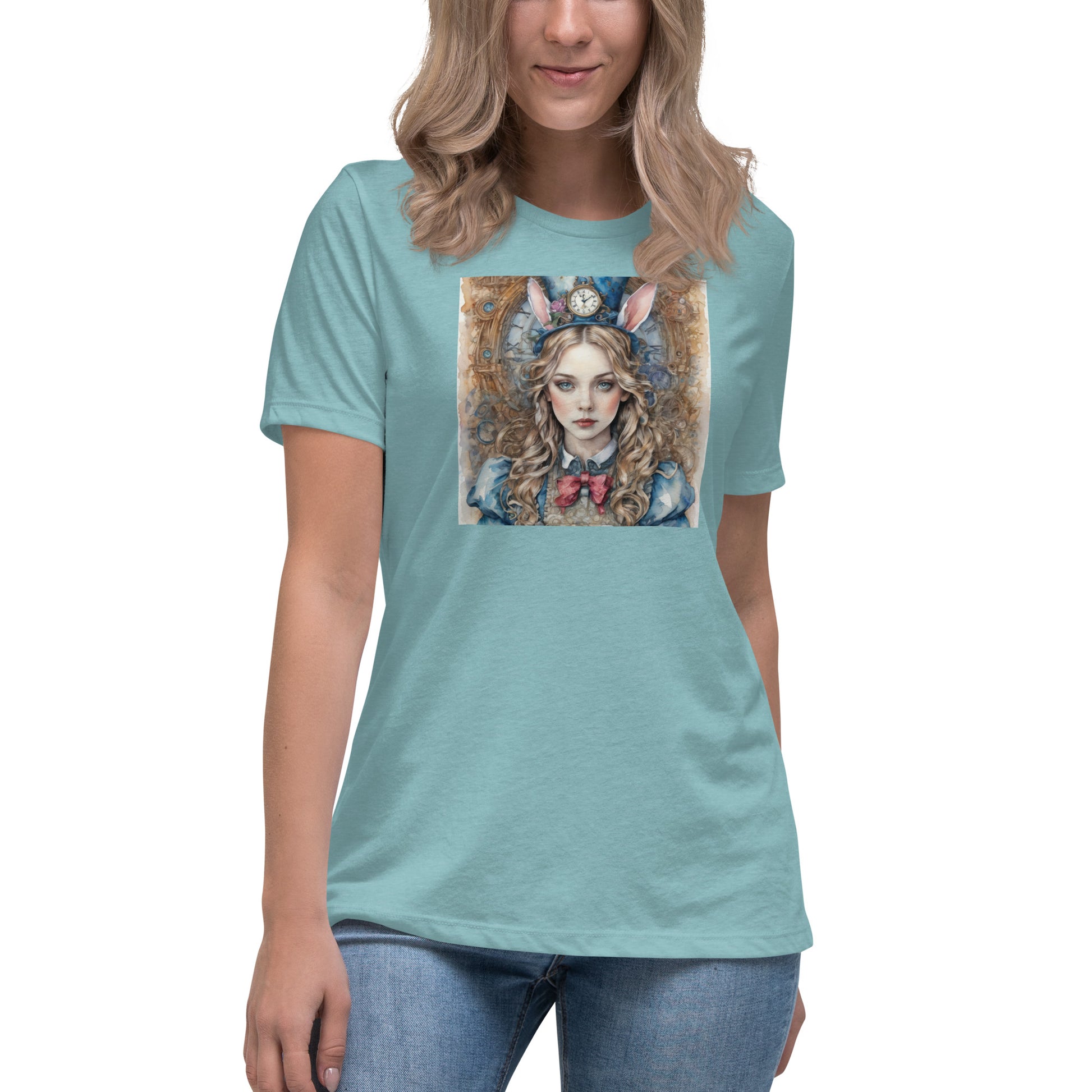 Alice in Wonderland with Bunny Ears Women's T-Shirt