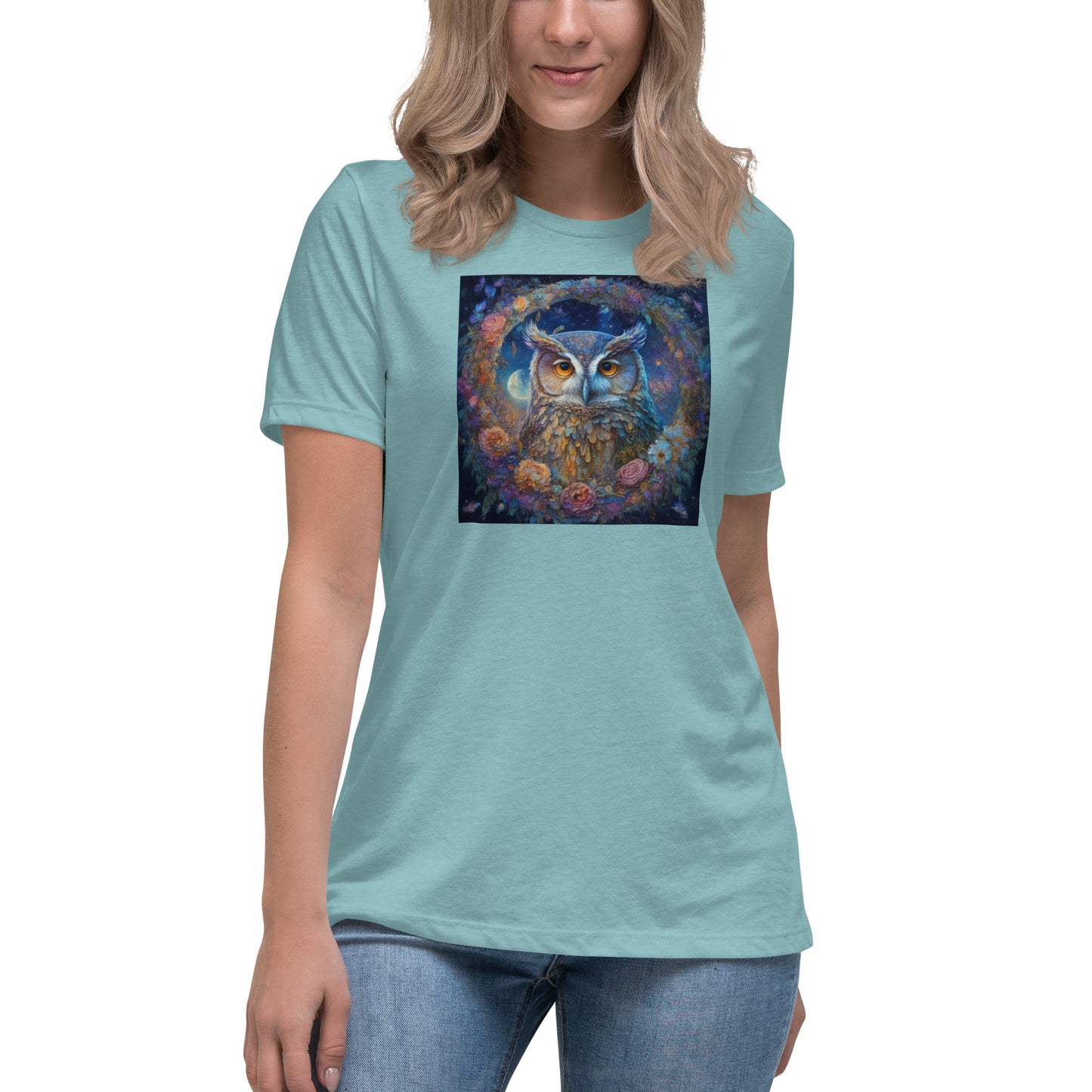 Owl Wreath Women's Animal Lover T-Shirt