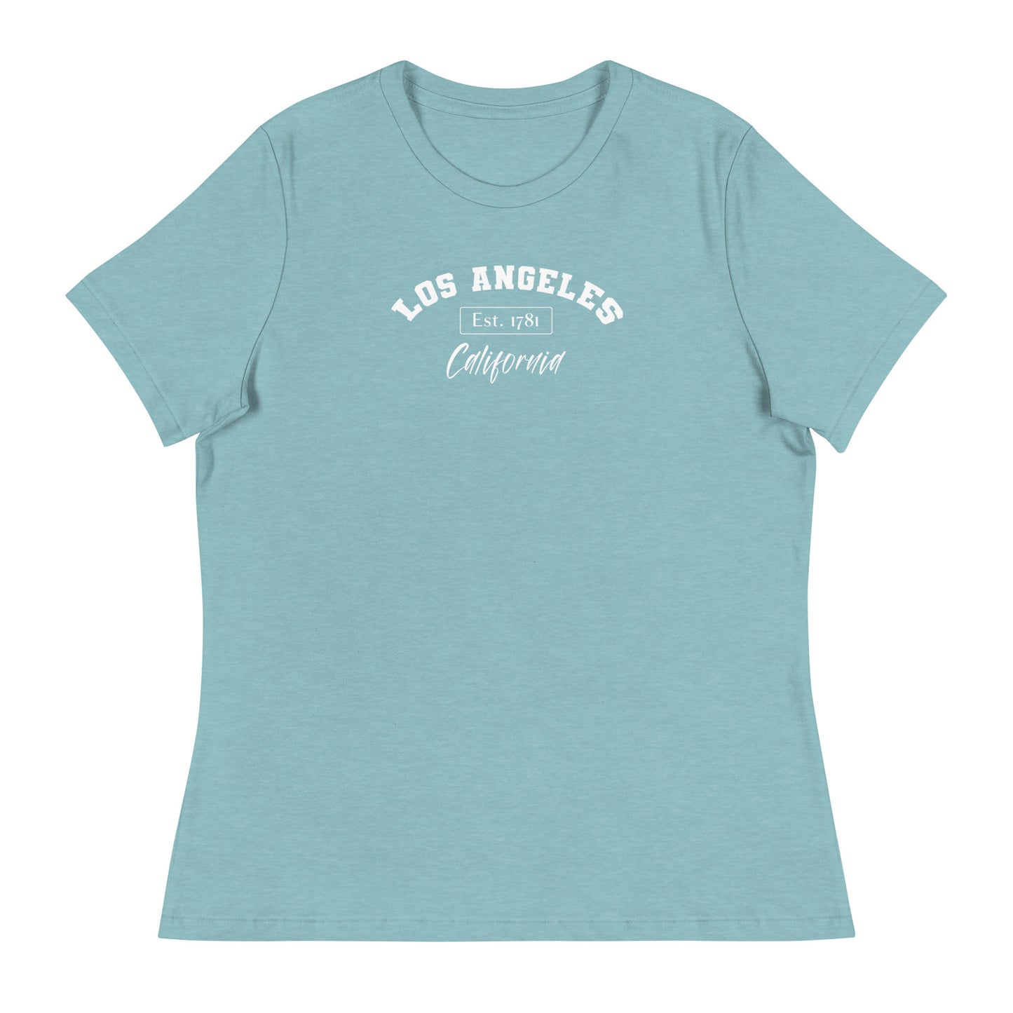 Los Angeles, California Women's T-Shirt Heather Blue Lagoon