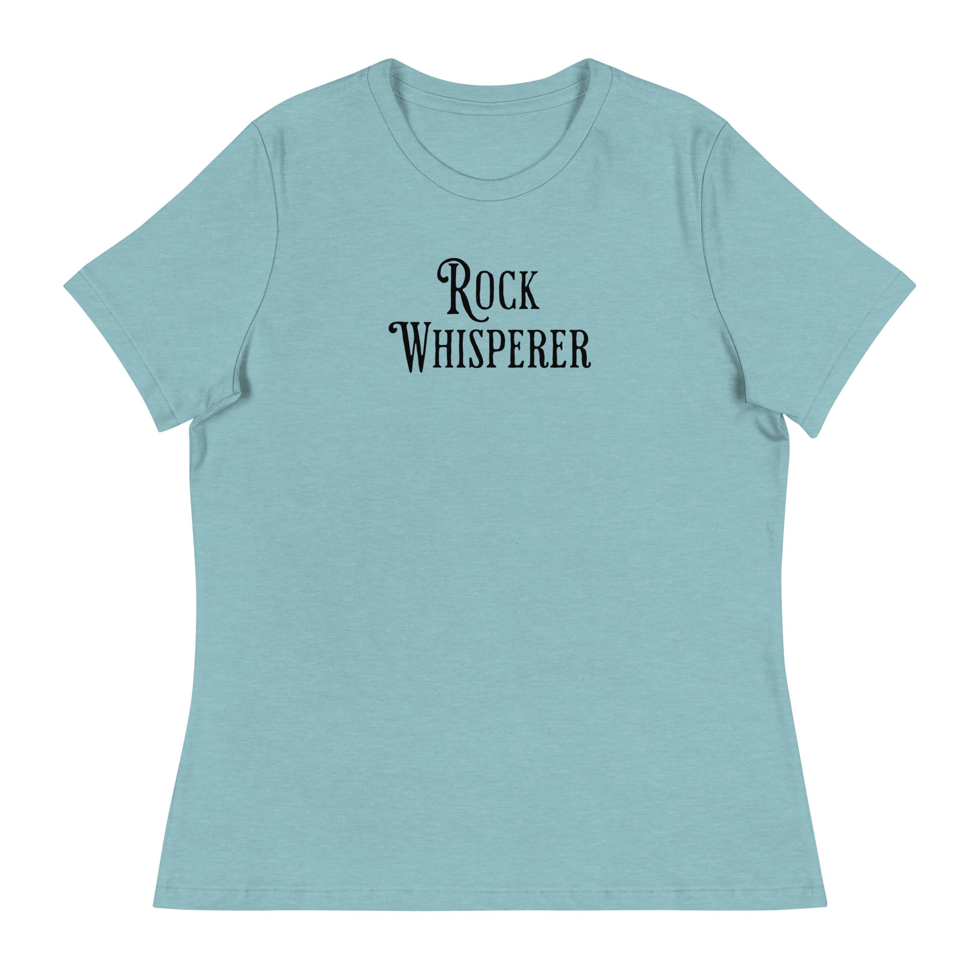 Women's Rock Whisperer T-Shirt Heather Blue Lagoon