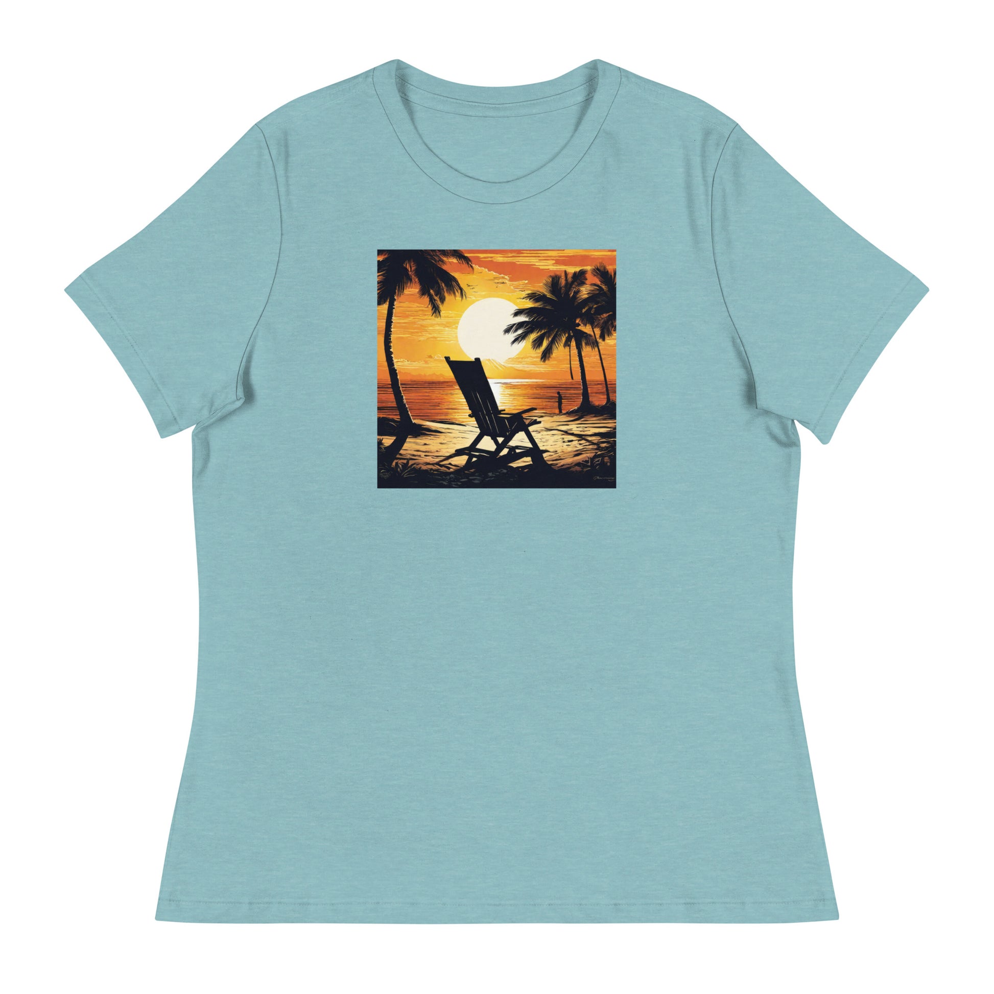 Summer Paradise Women's T-Shirt Heather Blue Lagoon