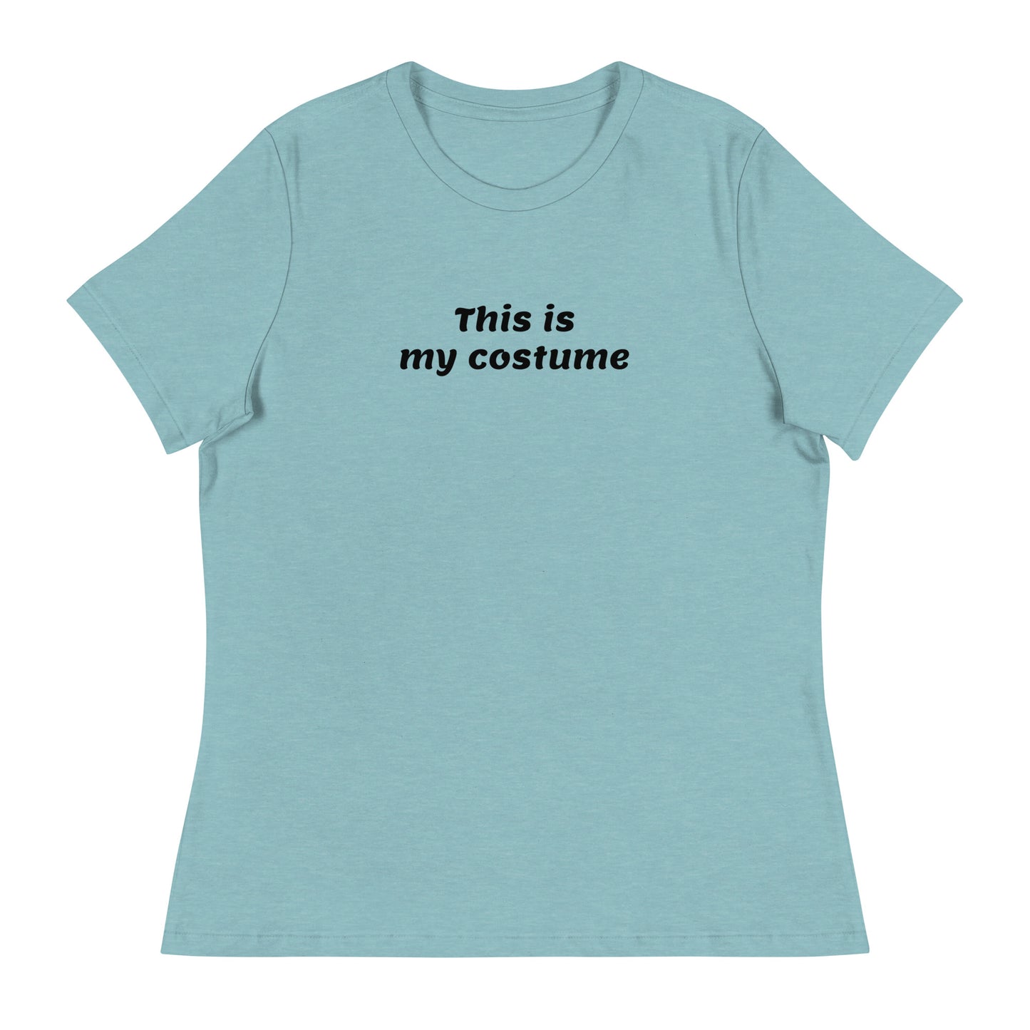 This is my Costume Women's Funny Halloween T-Shirt Heather Blue Lagoon