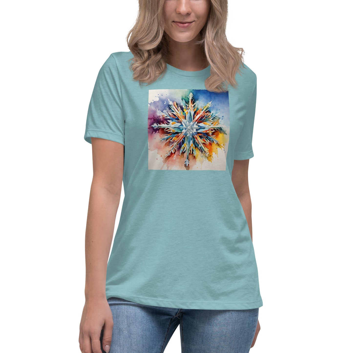 Colorful Snowflake Women's Christmas T-Shirt