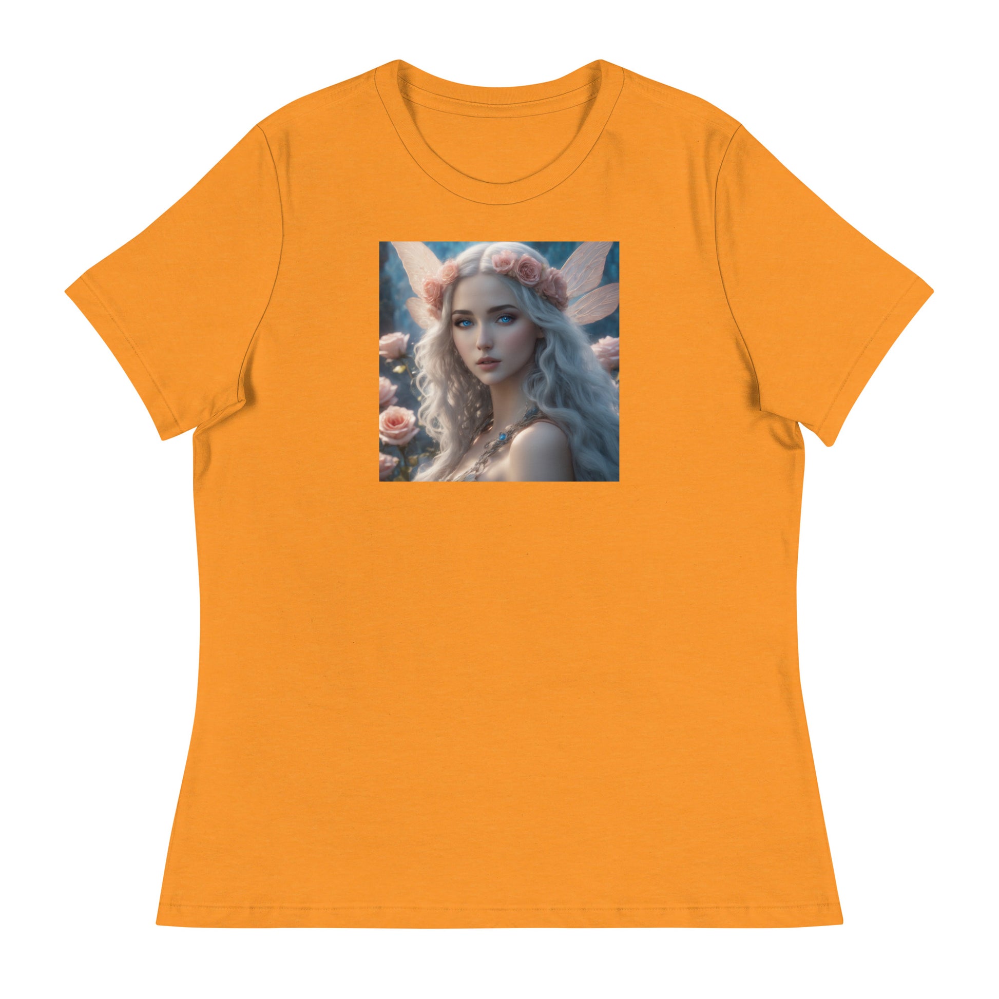 Rose Fairy Women's Fantasy T-Shirt Heather Marmalade