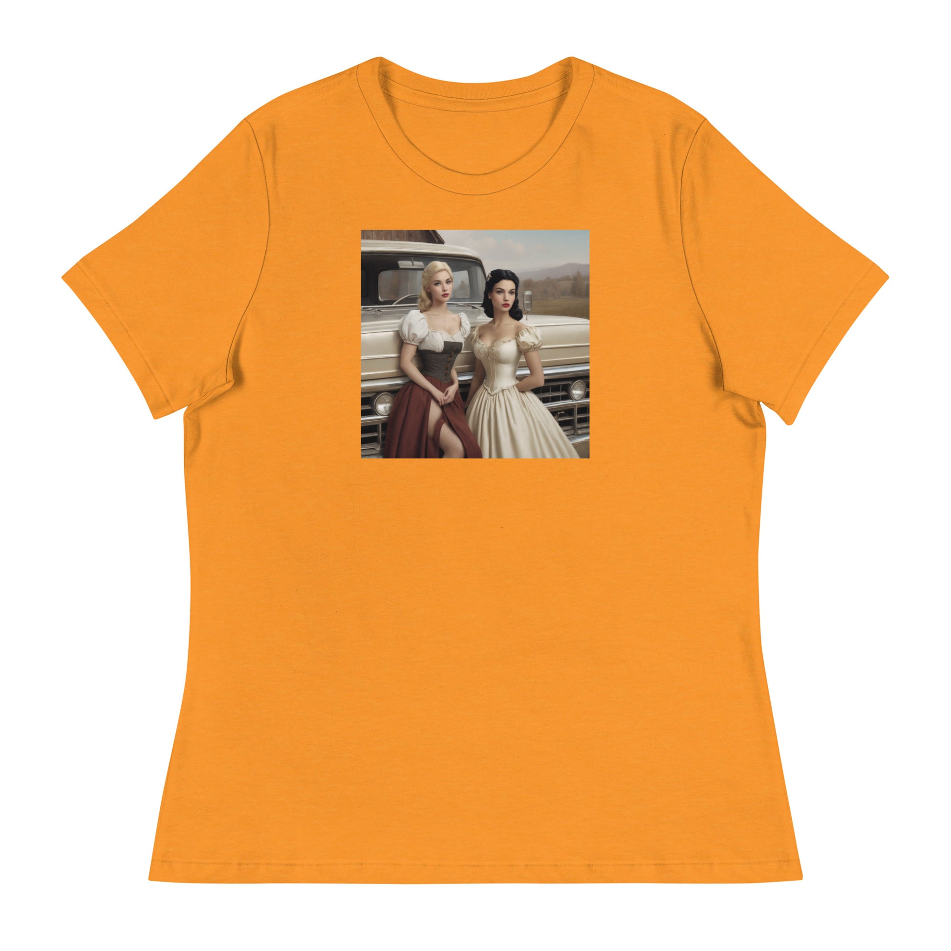 Cinderella and Snow White Hanging Out Women's T-Shirt Heather Marmalade