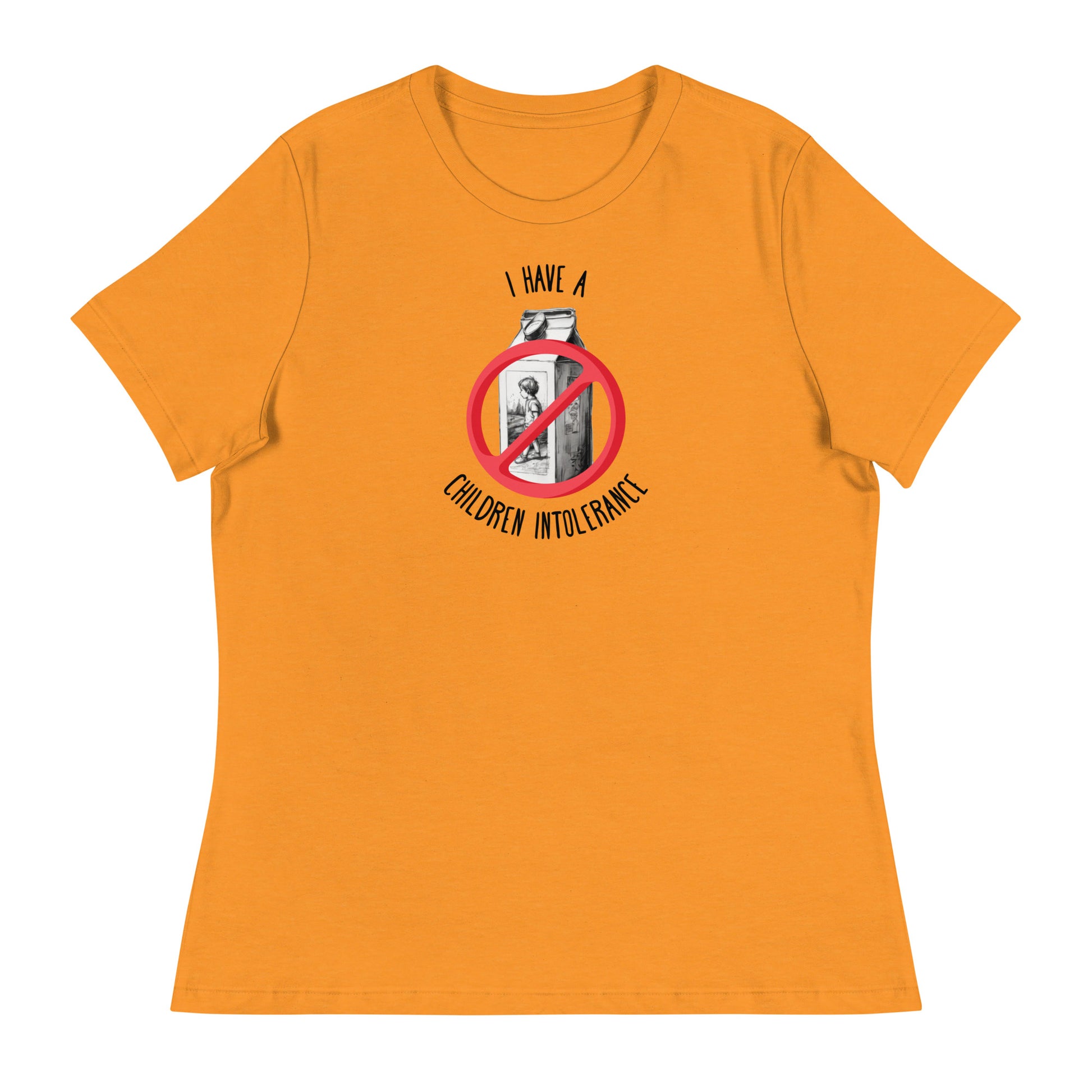 I Have a Children Intolerance Women's Funny T-Shirt Heather Marmalade