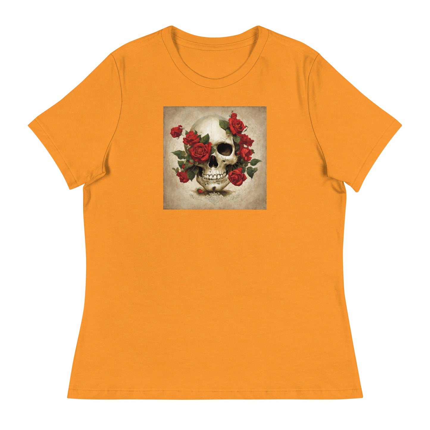 Skull & Roses Women's T-Shirt Heather Marmalade