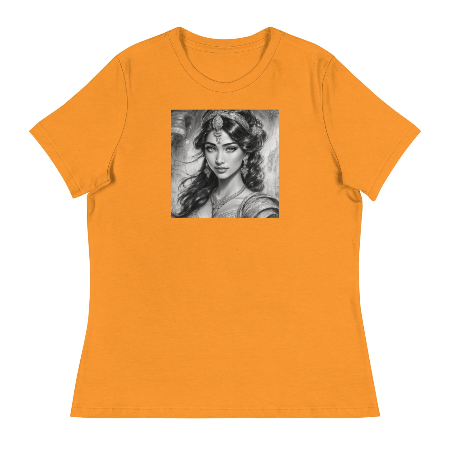 Princess Jasmine Pencil Sketch Women's T-Shirt Heather Marmalade