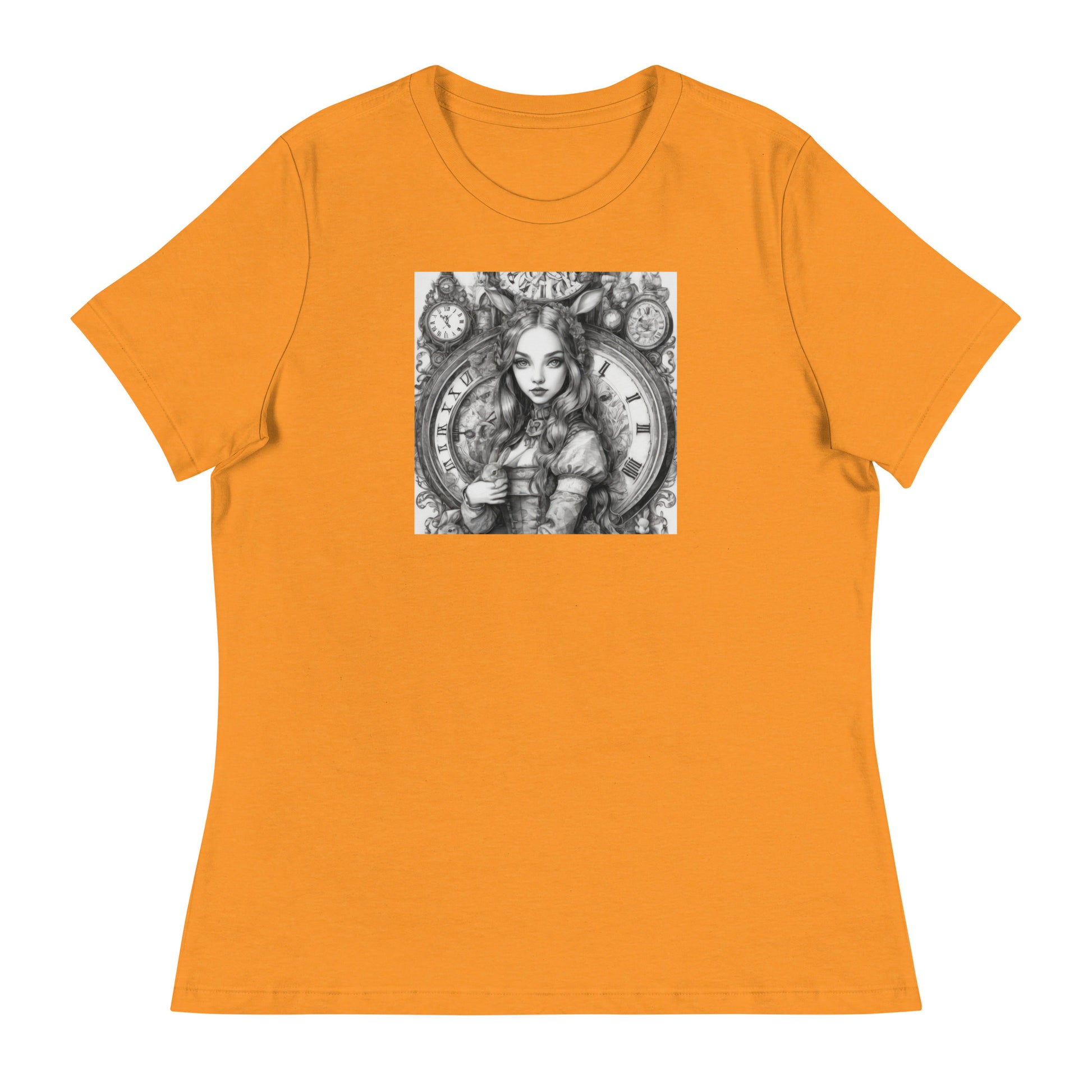 Alice in Wonderland Clockwork Women's T-Shirt Heather Marmalade