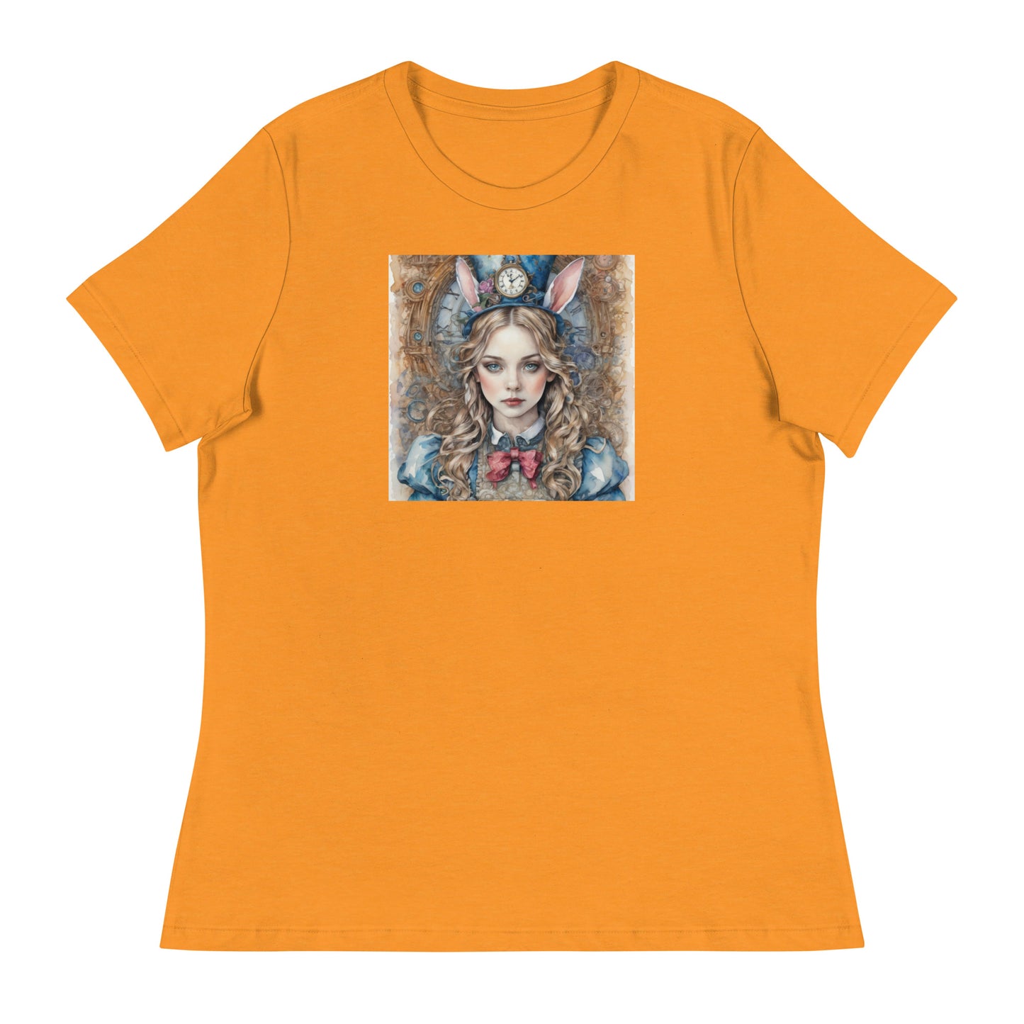 Alice in Wonderland with Bunny Ears Women's T-Shirt Heather Marmalade