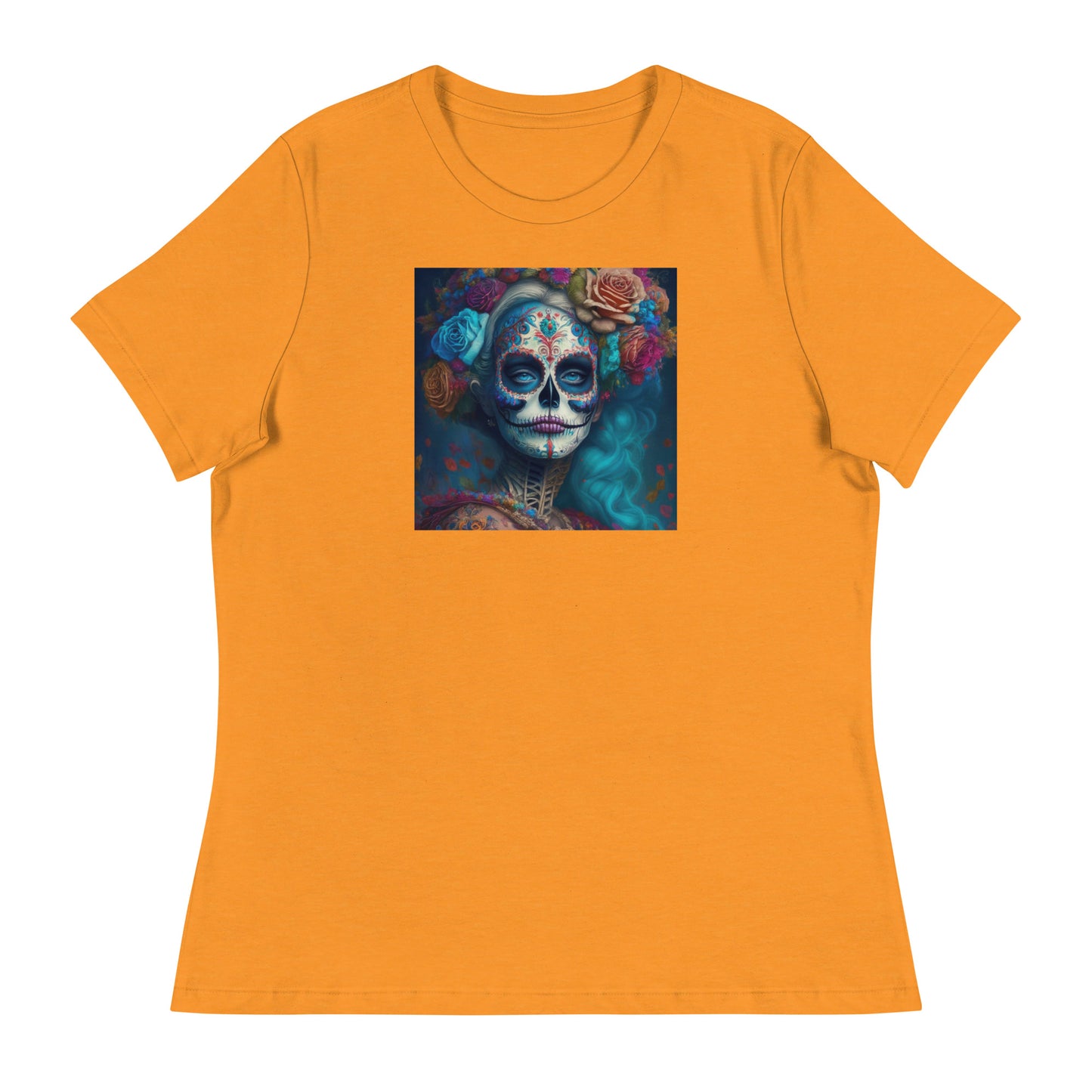 Day of the Dead Makeup Princess Women's T-Shirt Heather Marmalade