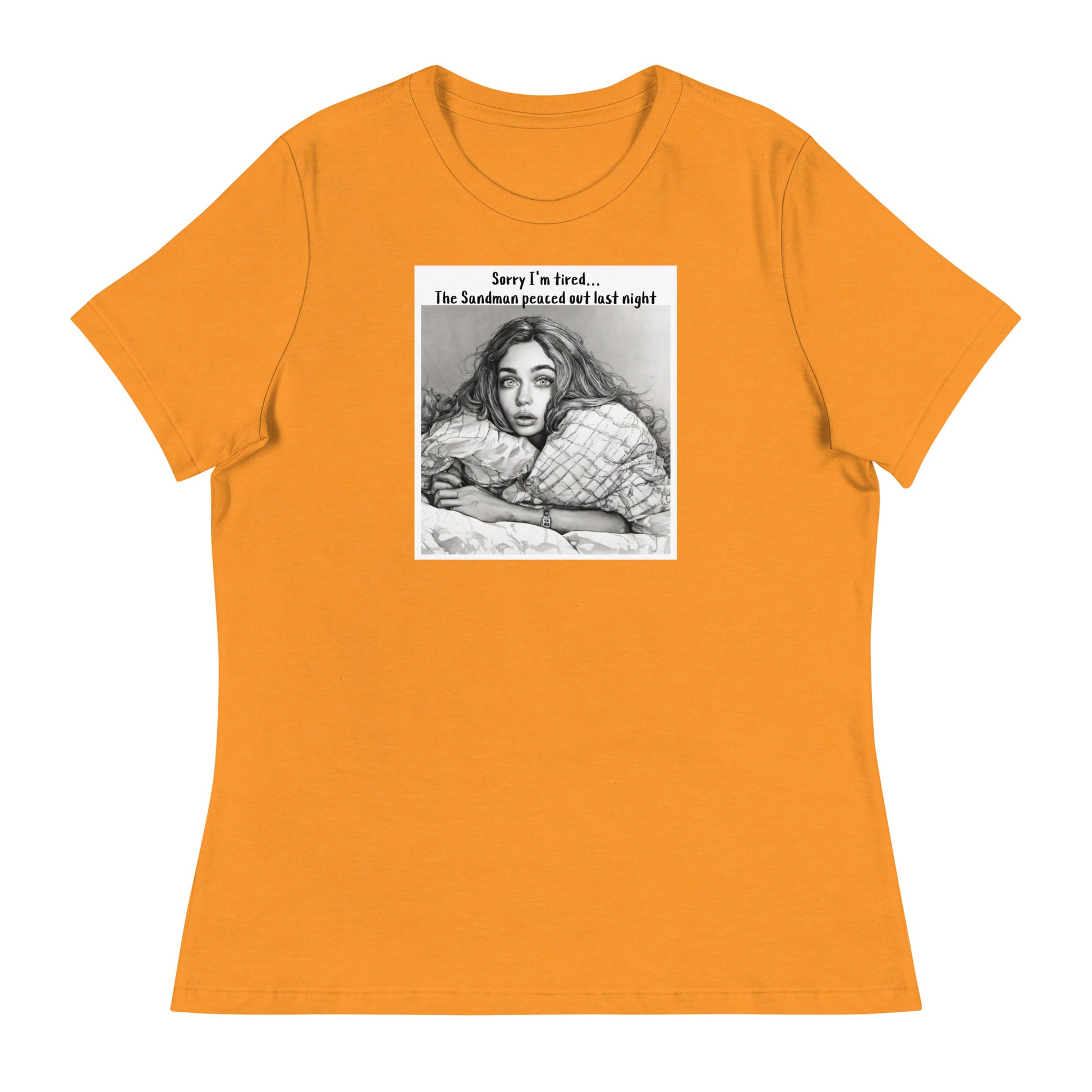 Sandman Peaced Out Women's Funny T-Shirt Heather Marmalade