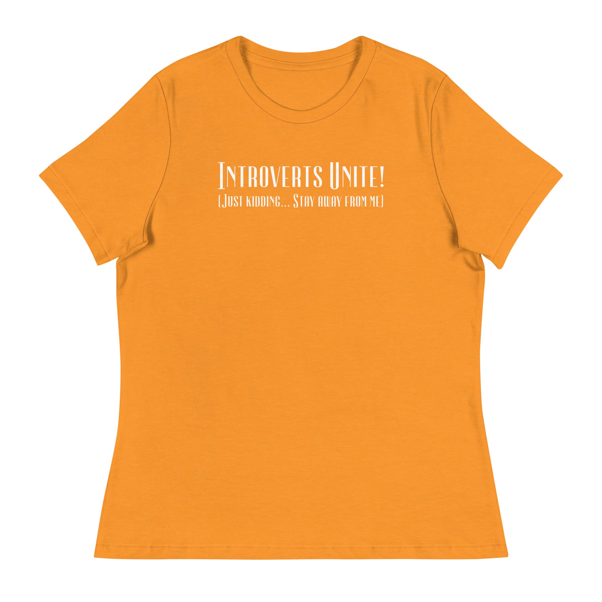 Introverts Unite Women's Funny T-Shirt Heather Marmalade