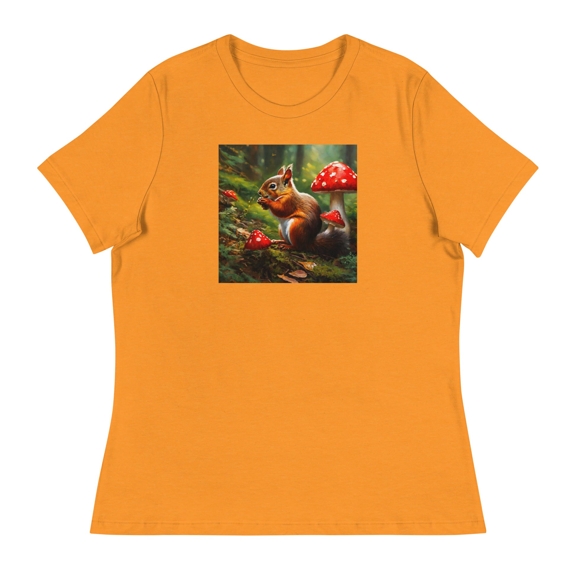 Forest Squirrel Women's Animal Lover T-Shirt Heather Marmalade