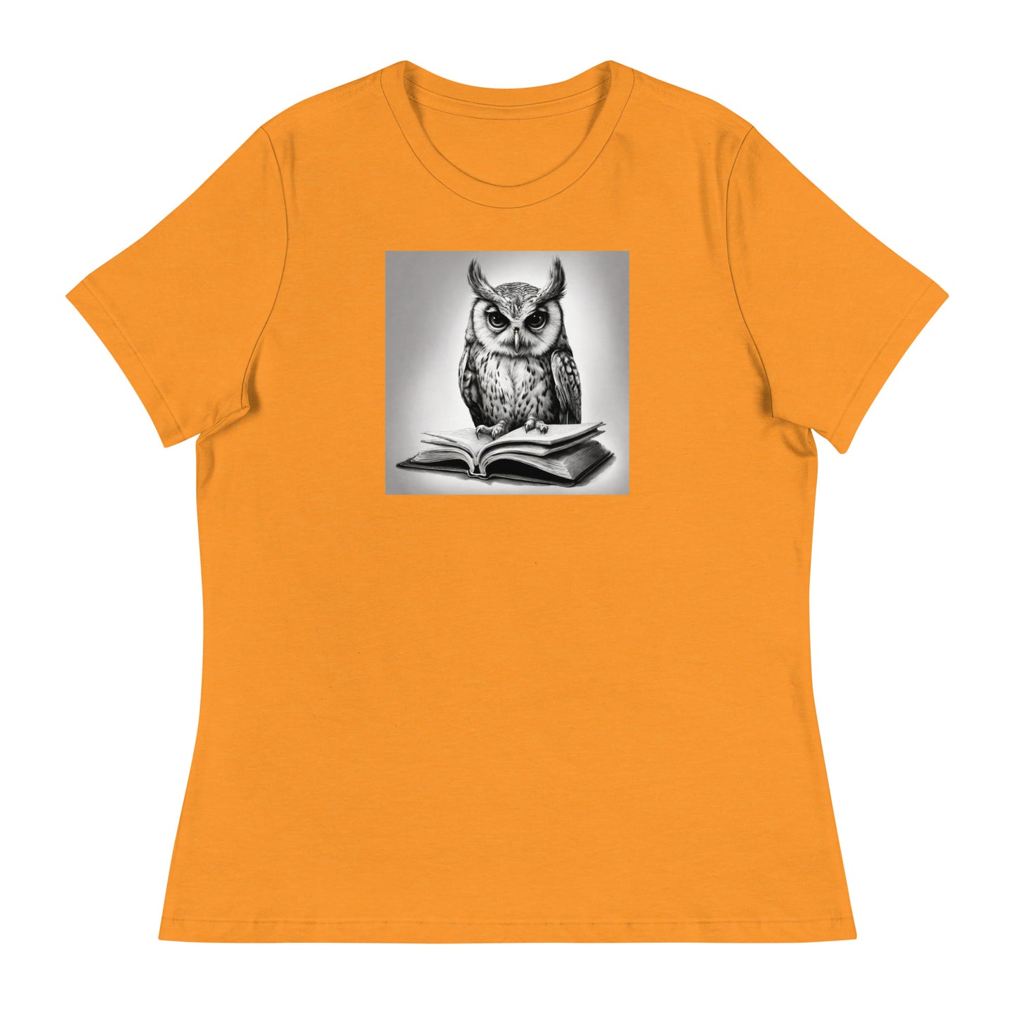 Booksmart Owl Women's Book Lover T-Shirt Heather Marmalade