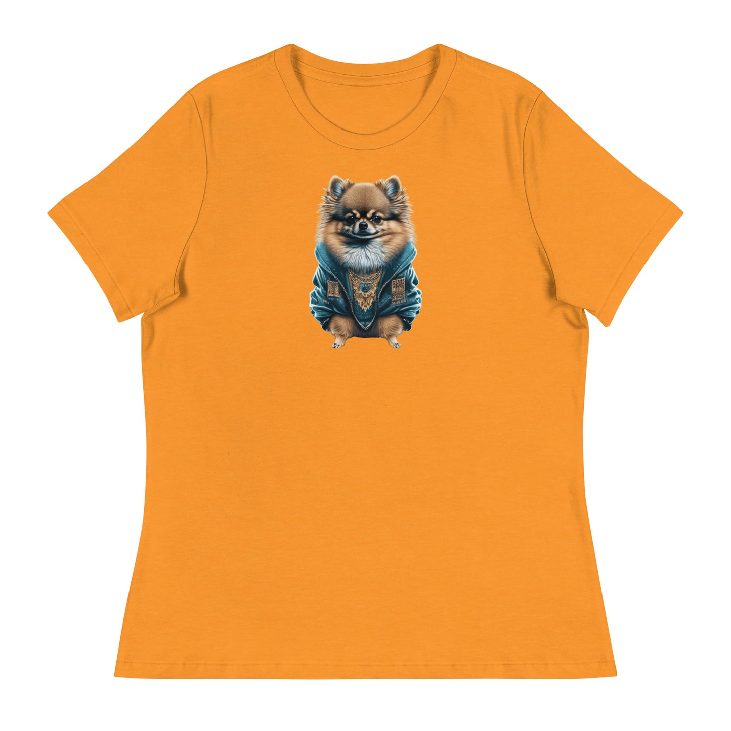 Fancy Pomeranian Women's Dog Lover T-Shirt Heather Marmalade