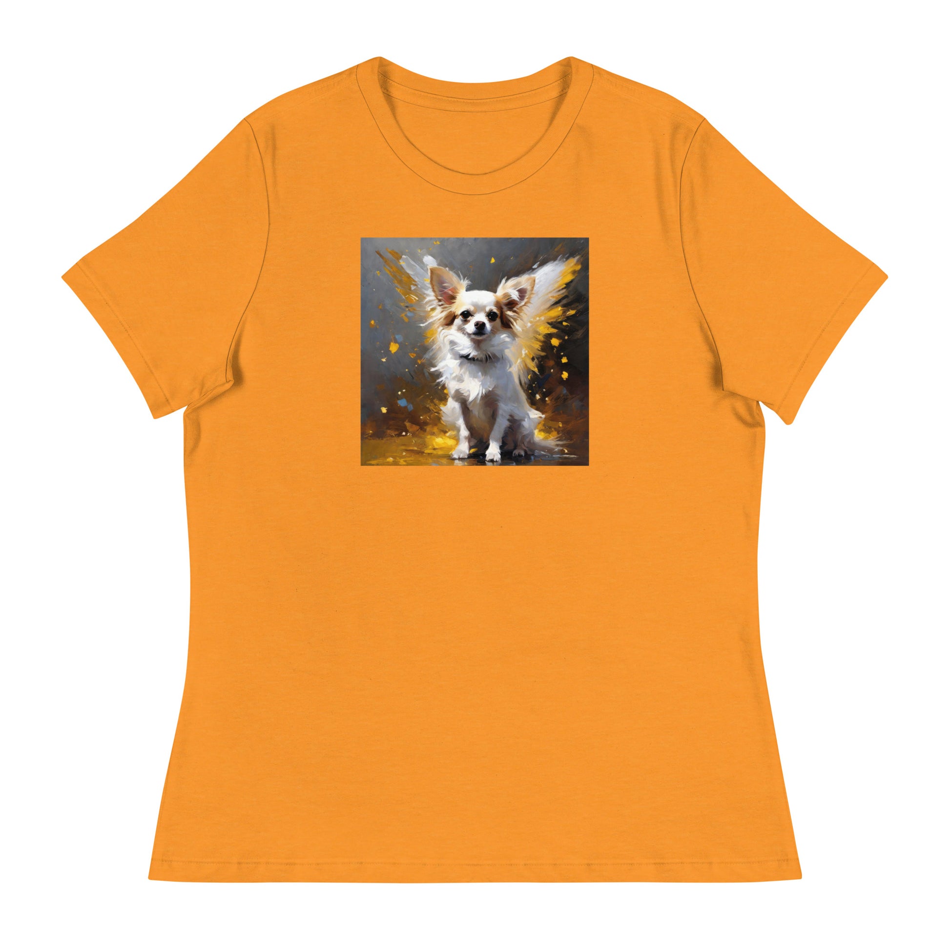 Angel Chihuahua Women's Dog Lover T-Shirt Heather Marmalade