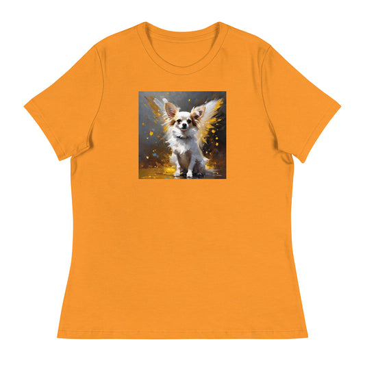 Angel Chihuahua Women's Dog Lover T-Shirt Heather Marmalade