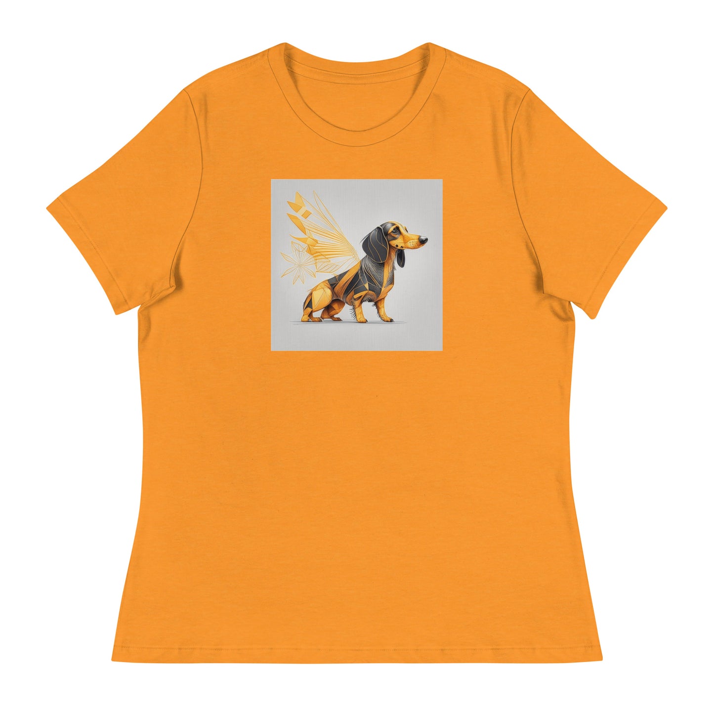 Dachshund with Wings Women's Dog Lover T-Shirt Heather Marmalade