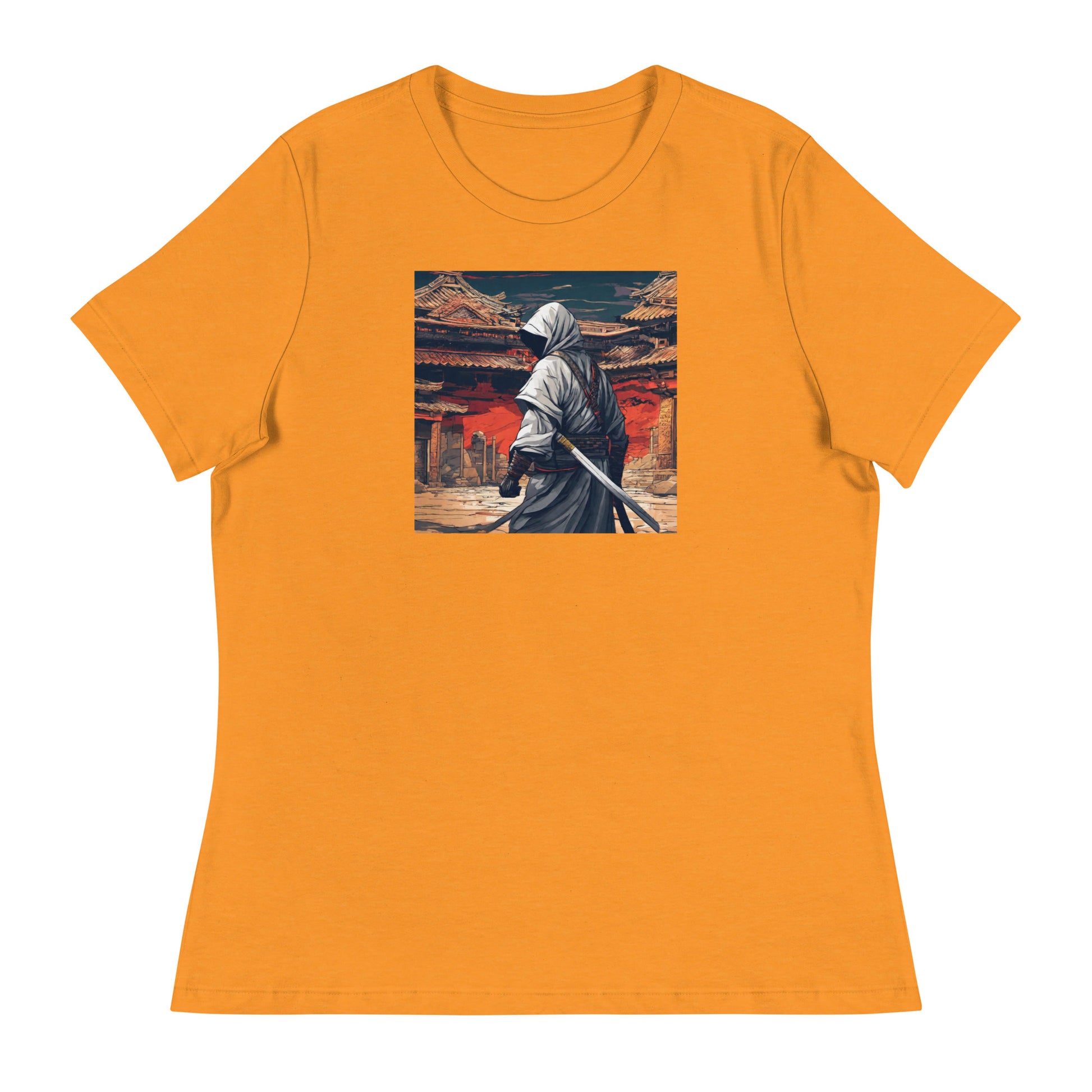 Shadowy Samurai Women's Anime T-Shirt Heather Marmalade