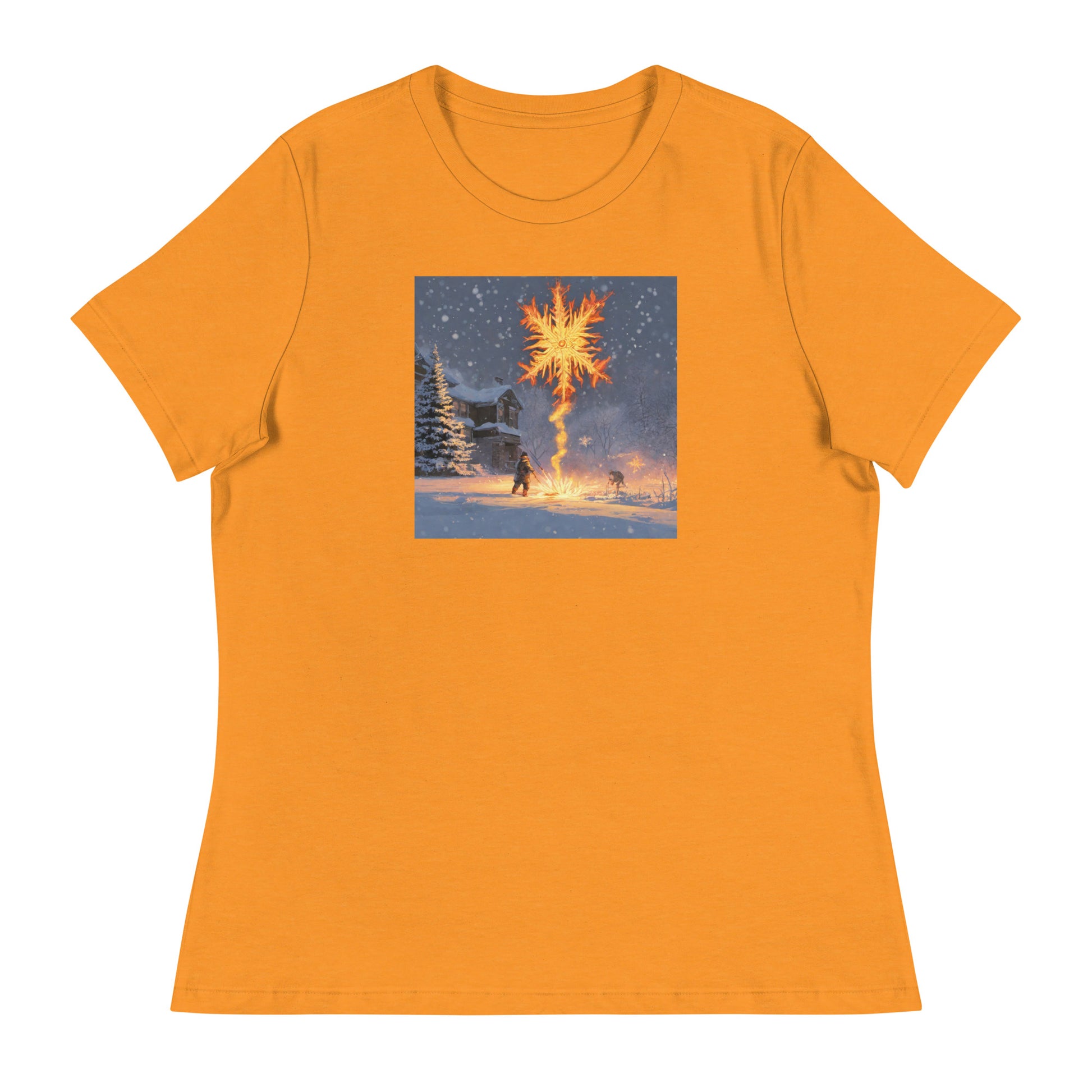 Fire from Ice Snowflake Women's Anime T-Shirt Heather Marmalade