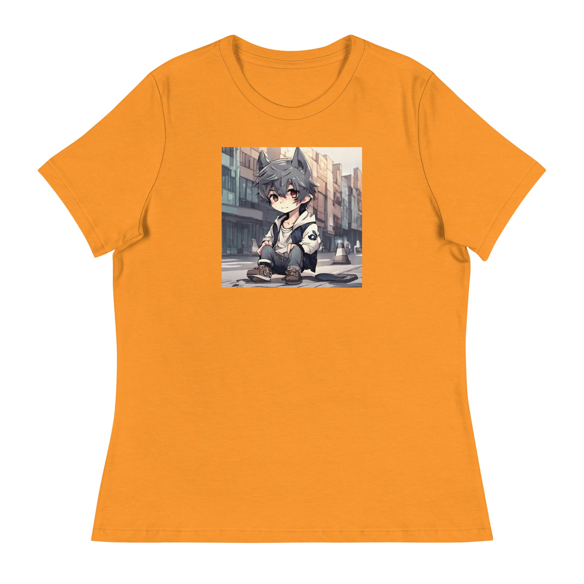 Wolf Spirit Women's Anime T-Shirt Heather Marmalade