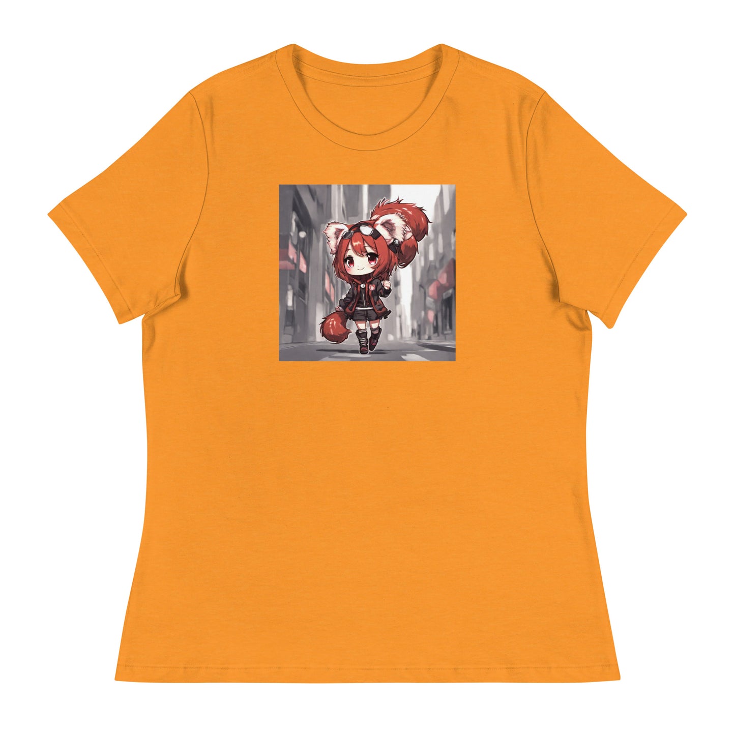 Red Panda Girl Women's Anime T-Shirt Heather Marmalade