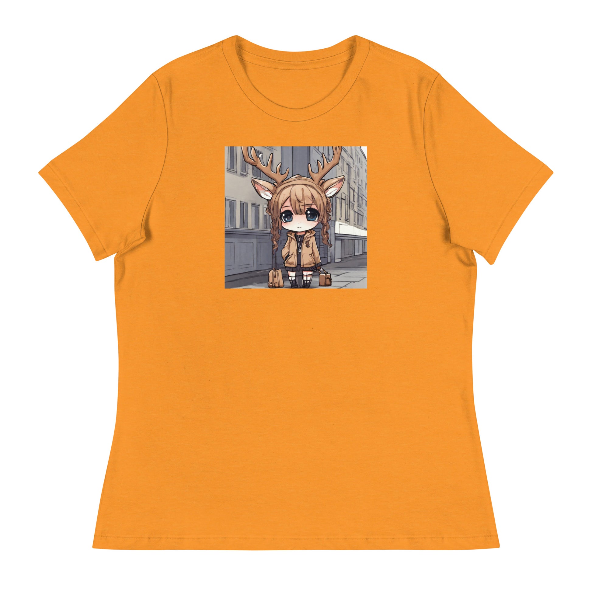 Spirit of the Deer Women's Anime T-Shirt Heather Marmalade