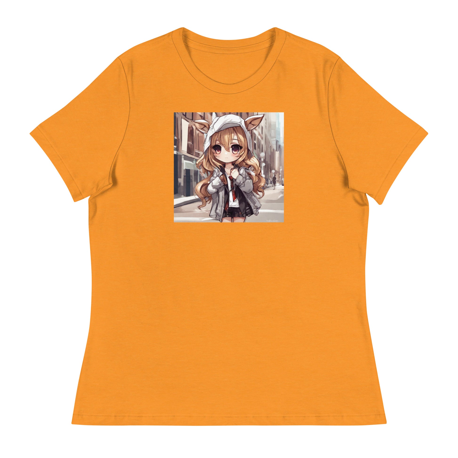 Deer Girl Women's Anime T-Shirt Heather Marmalade