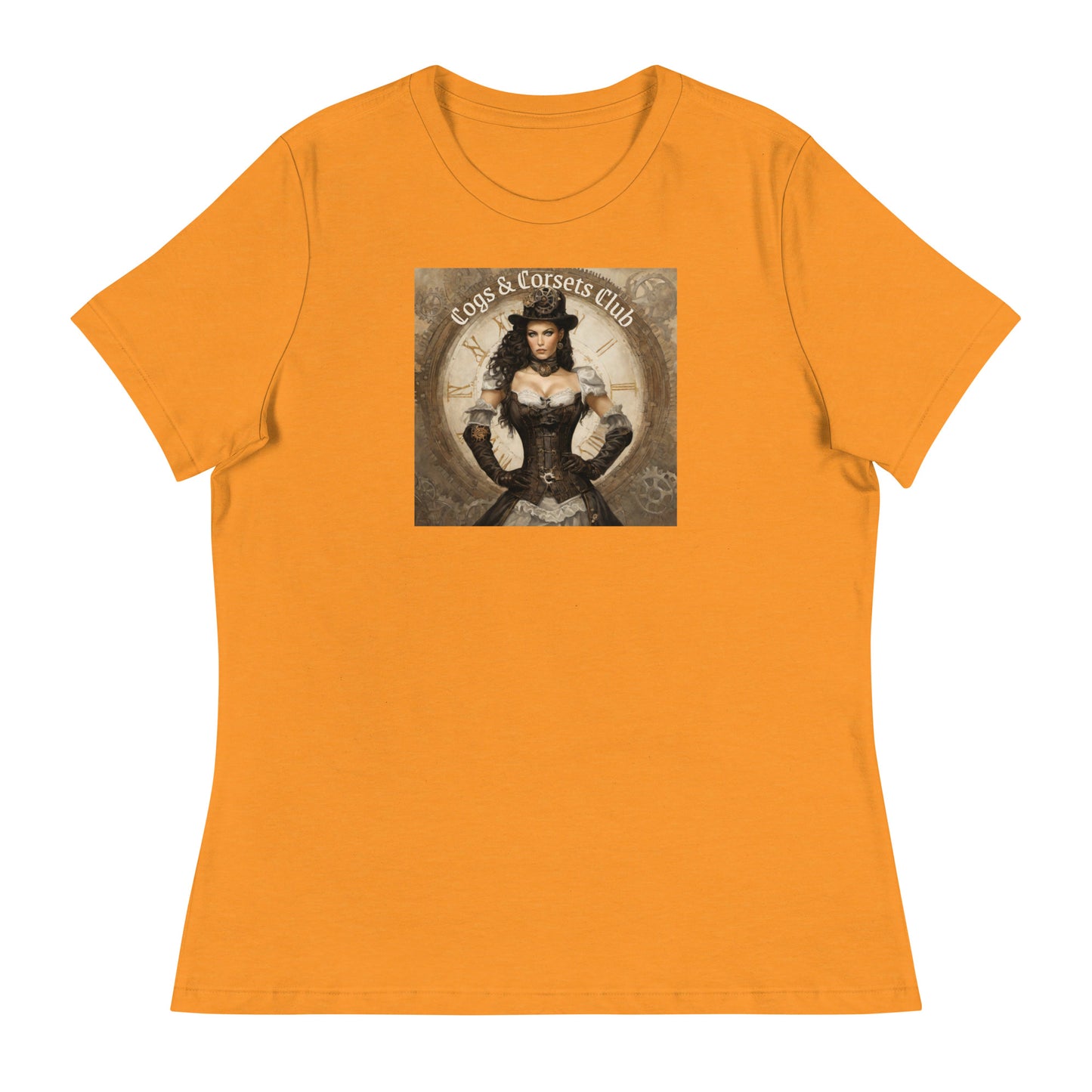 Cogs & Corsets Club Women's Steampunk T-Shirt Heather Marmalade