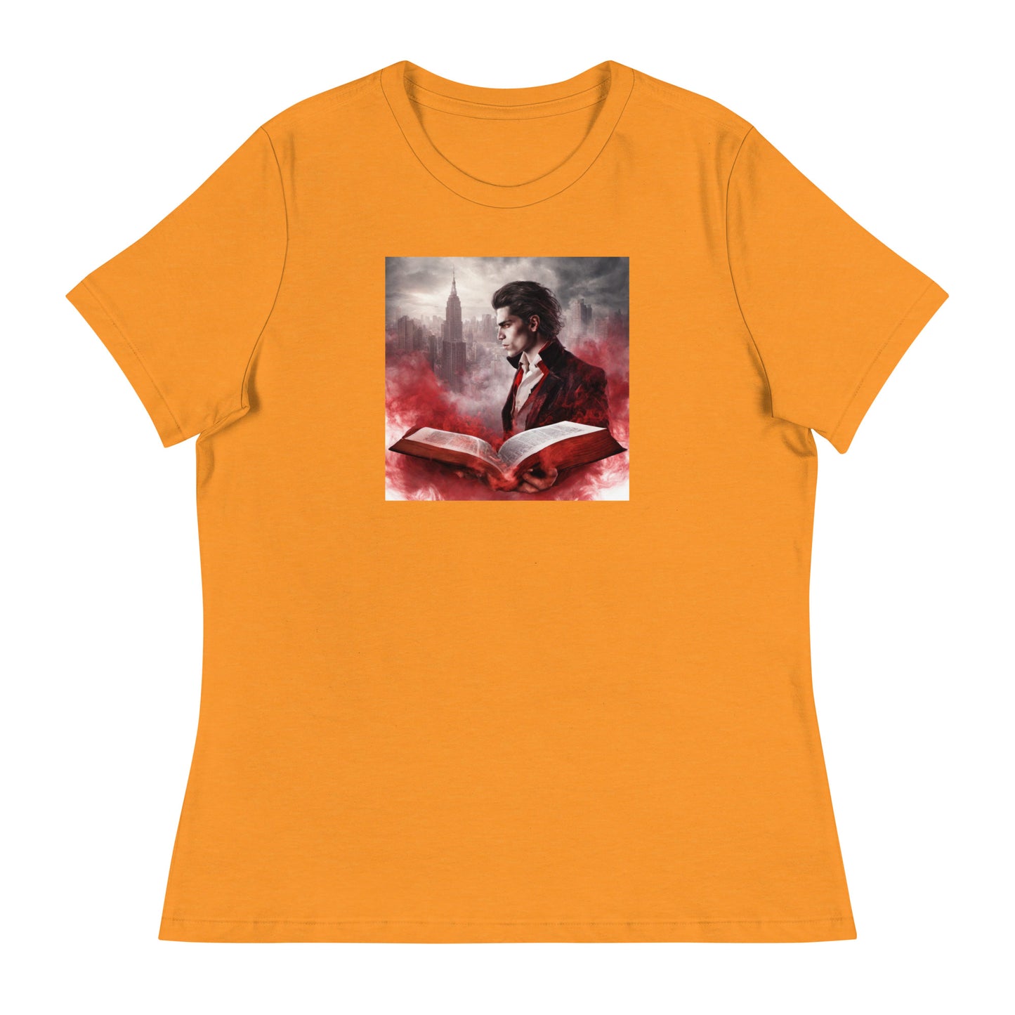 Women's Vampire Book Fan T-Shirt Heather Marmalade