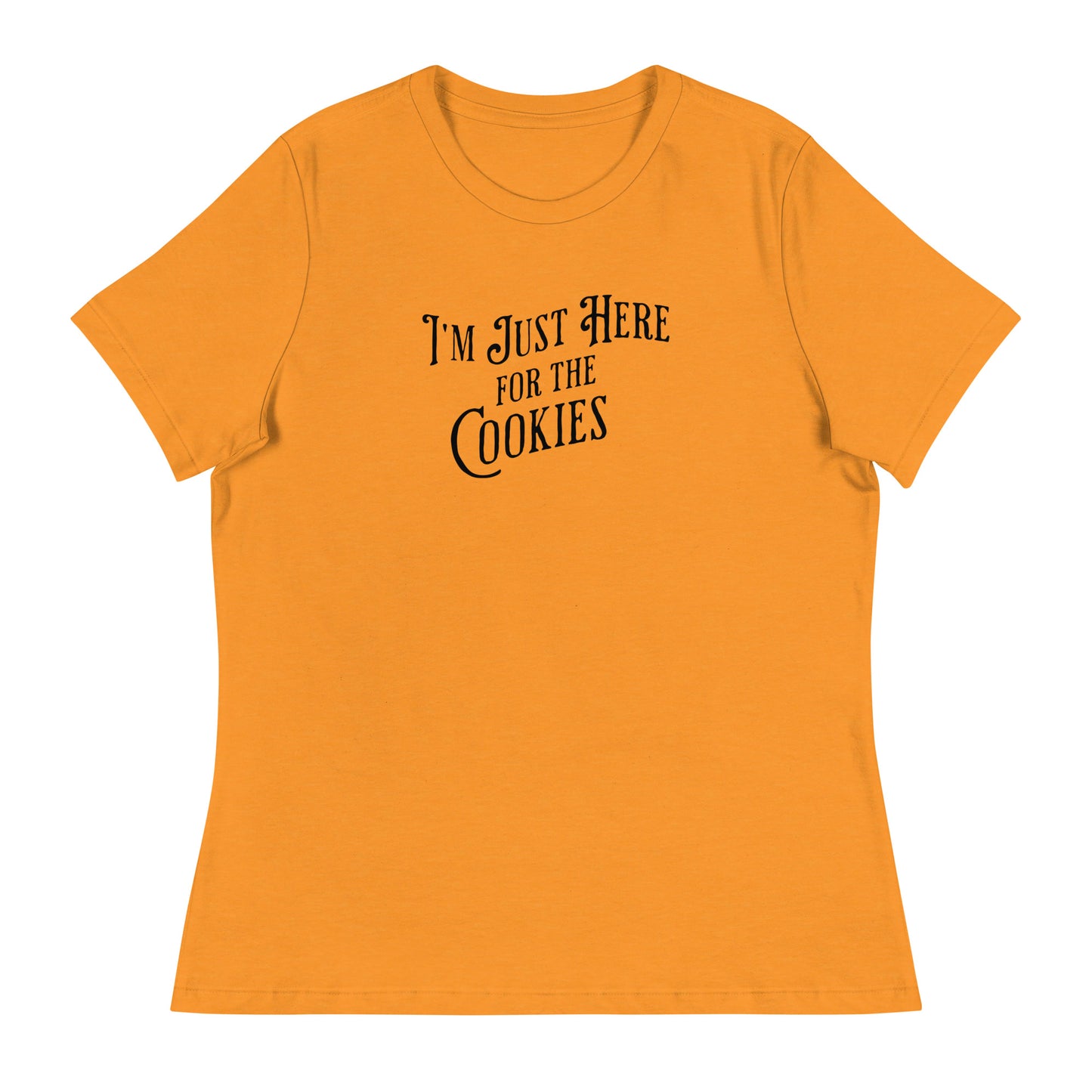 I'm Just Here for the Cookies Women's Christmas T-Shirt Heather Marmalade