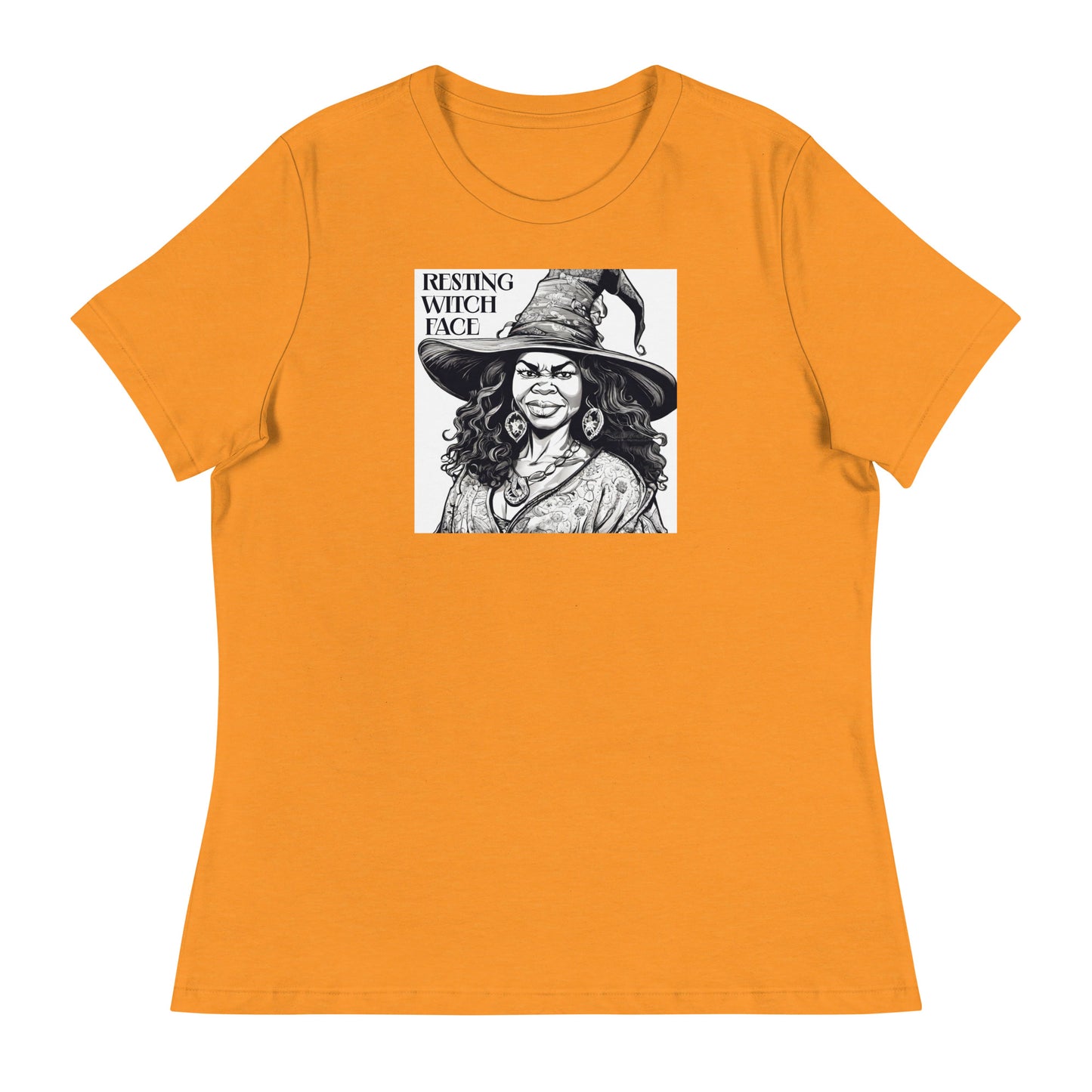 Resting Witch Face Women's Halloween T-Shirt Heather Marmalade