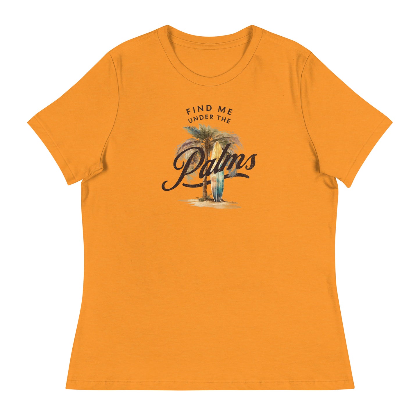 Find me Under the Palms Women's Beach T-Shirt Heather Marmalade