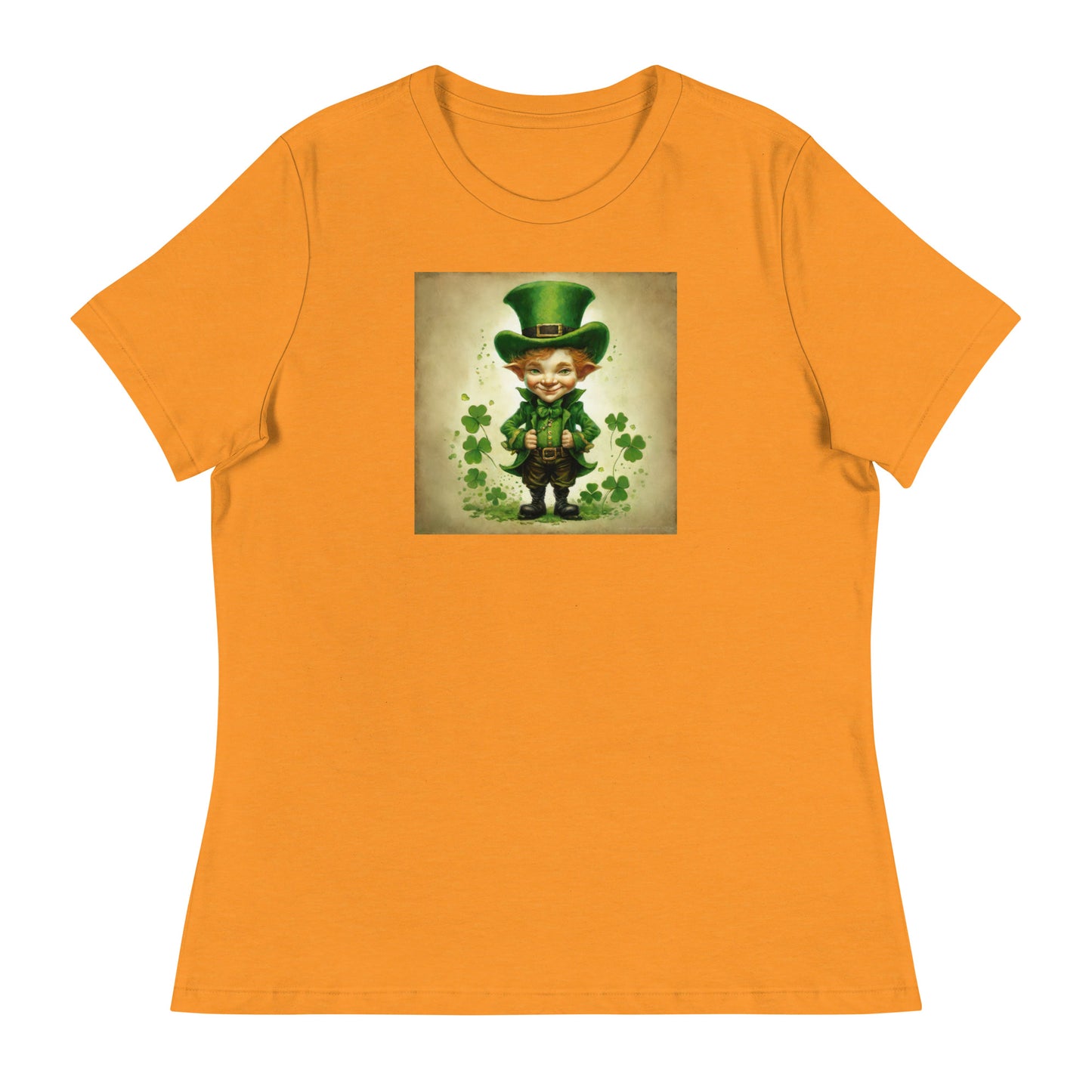 Cute Leprechaun Women's St Patrick's Day T-Shirt Heather Marmalade