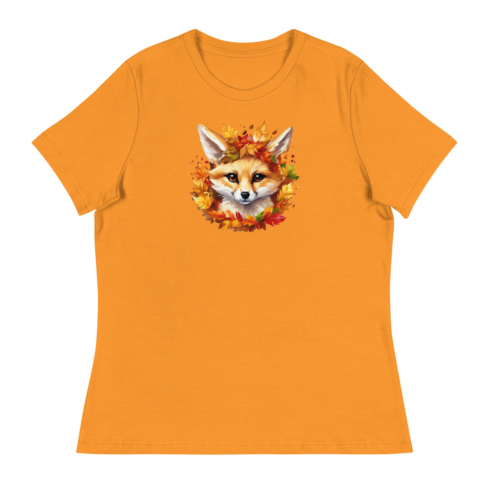 Autumn Fennec Fox Women's Fall T-Shirt Heather Marmalade