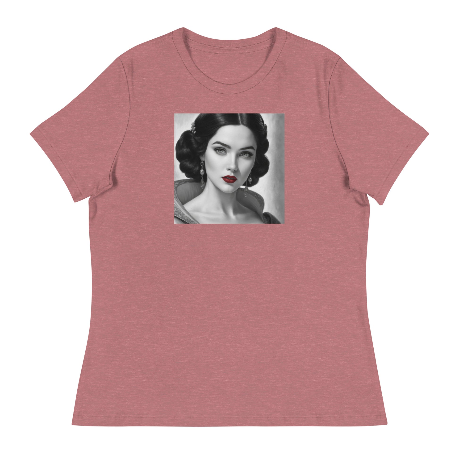 Snow White Portrait Women's Fairy Tale T-Shirt Heather Mauve