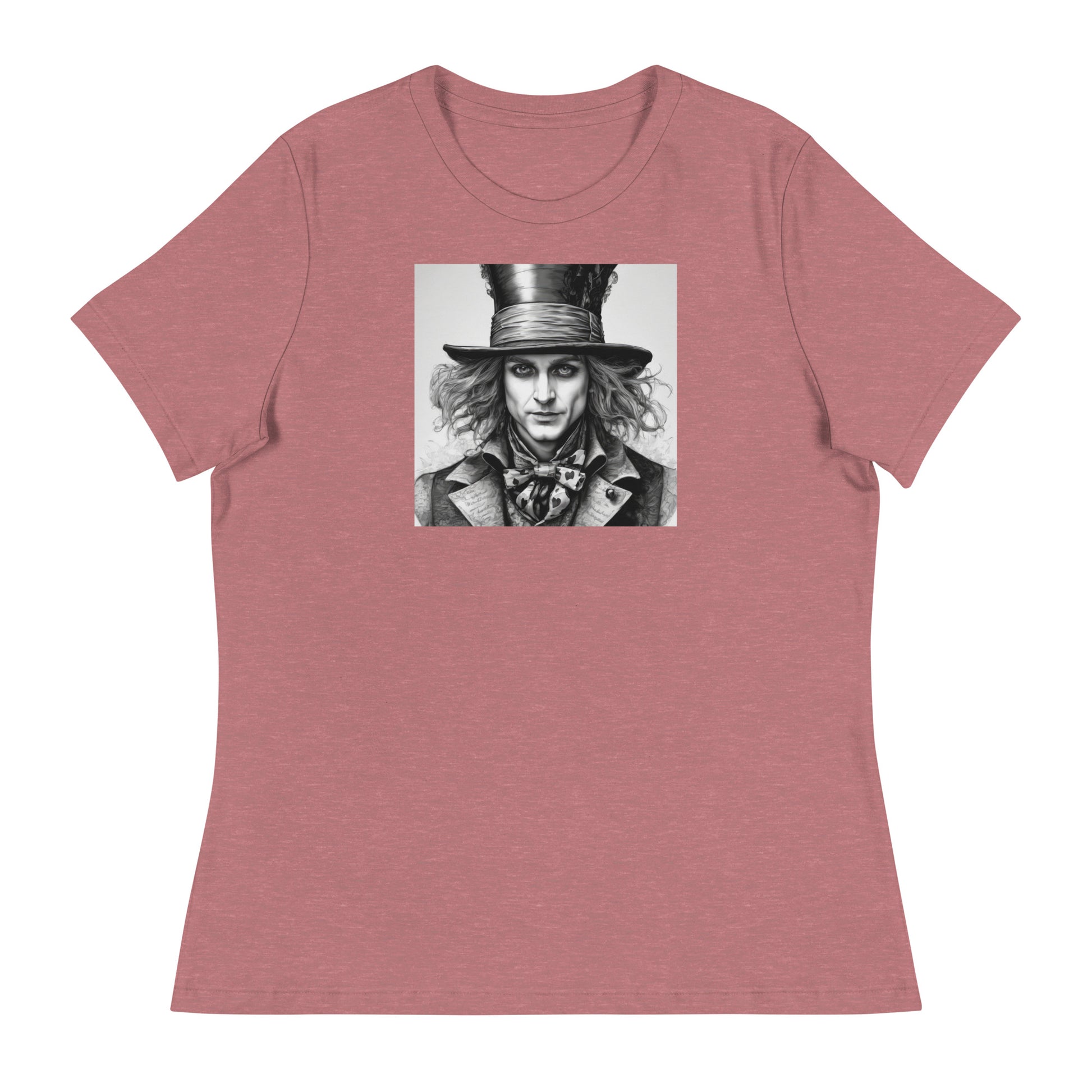 Serenely Eccentric Mad Hatter T-Shirt Heather Mauve