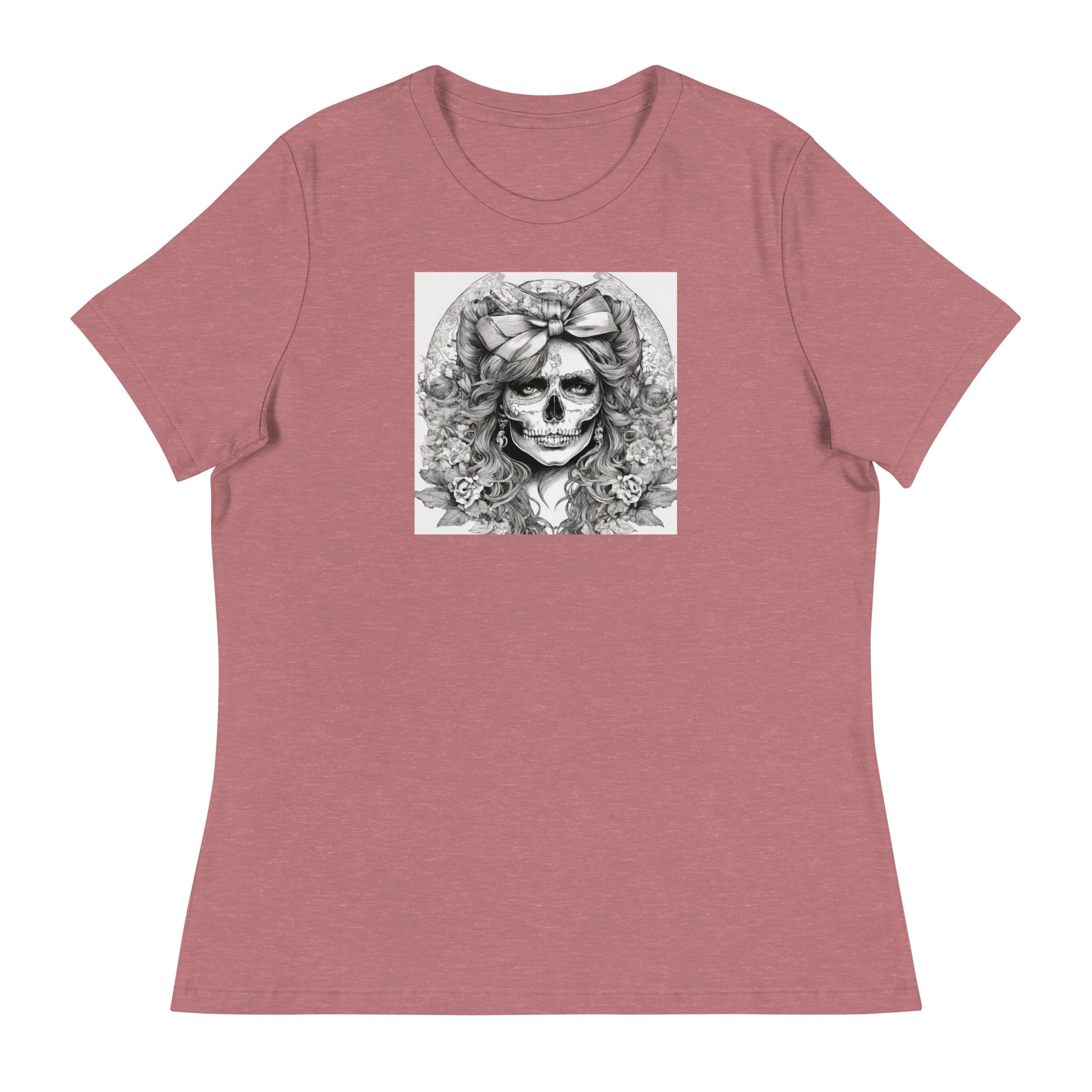 Day of the Dead Princess T-Shirt Heather Mauve