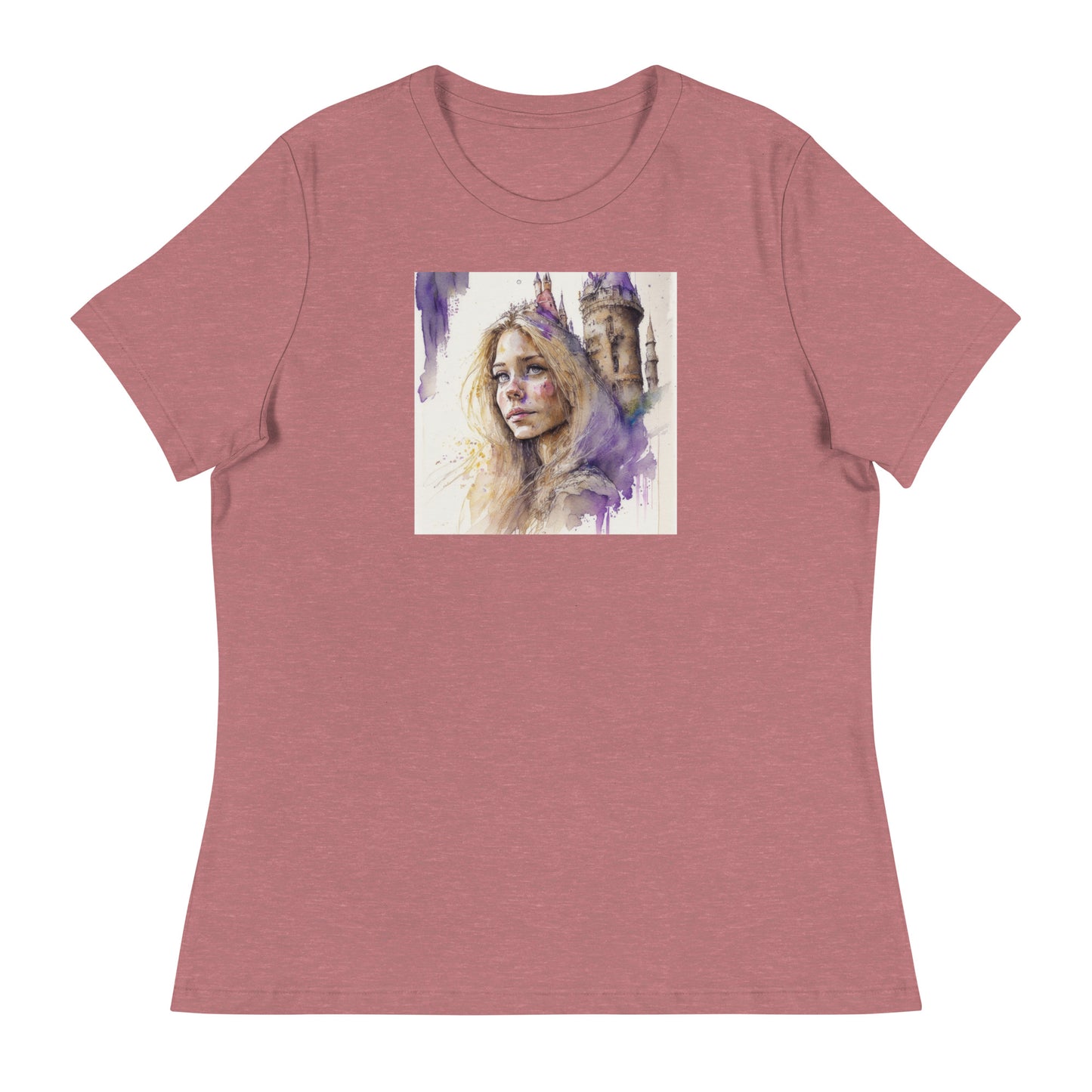 Rapunzel & The Tower Women's Fairy Tale Graphic Tee Heather Mauve