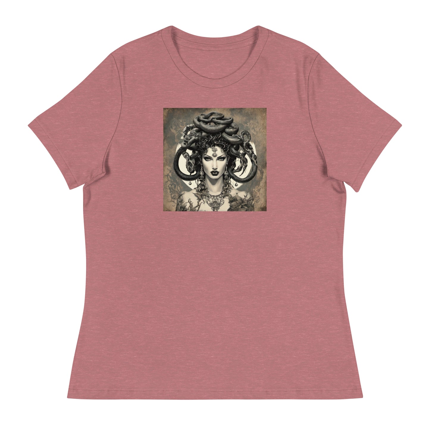 Medusa's Gaze Women's Graphic Tee Heather Mauve