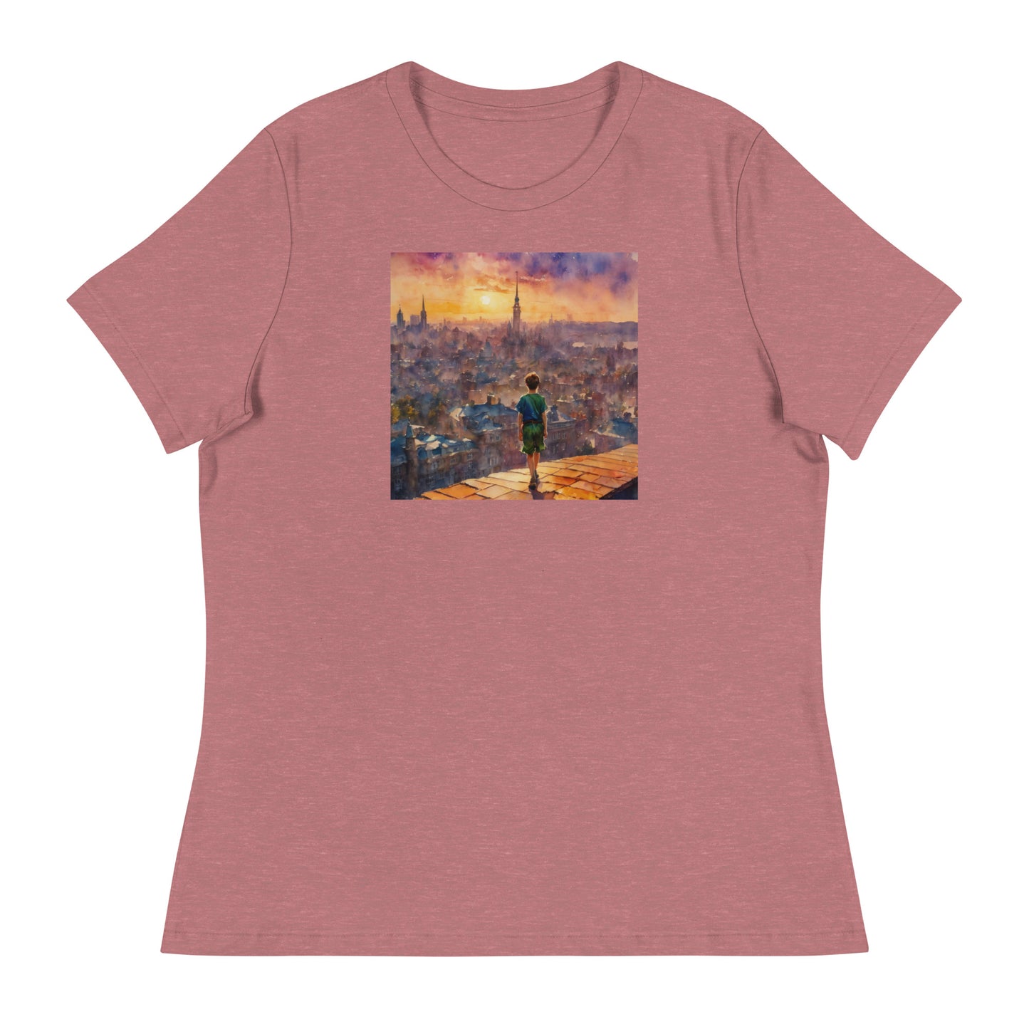 Peter Pan's World Women's T-Shirt Heather Mauve