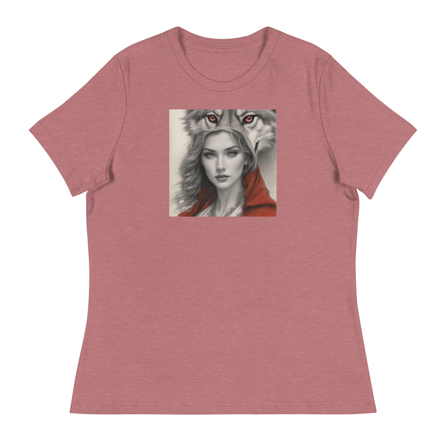 Mystique of the Wolf Women's T-Shirt Heather Mauve