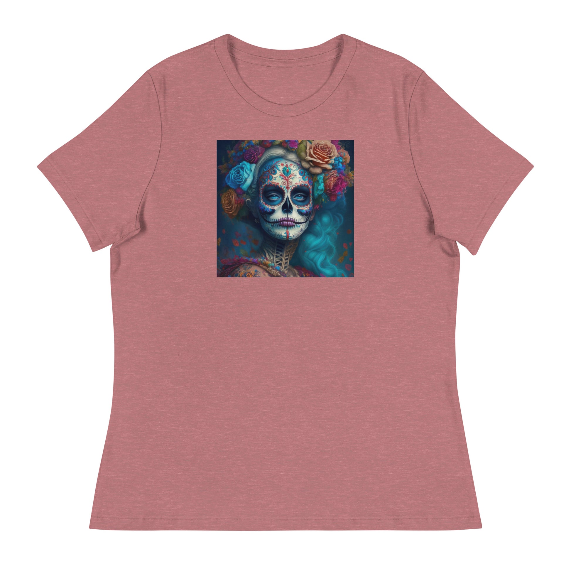 Day of the Dead Makeup Princess Women's T-Shirt Heather Mauve