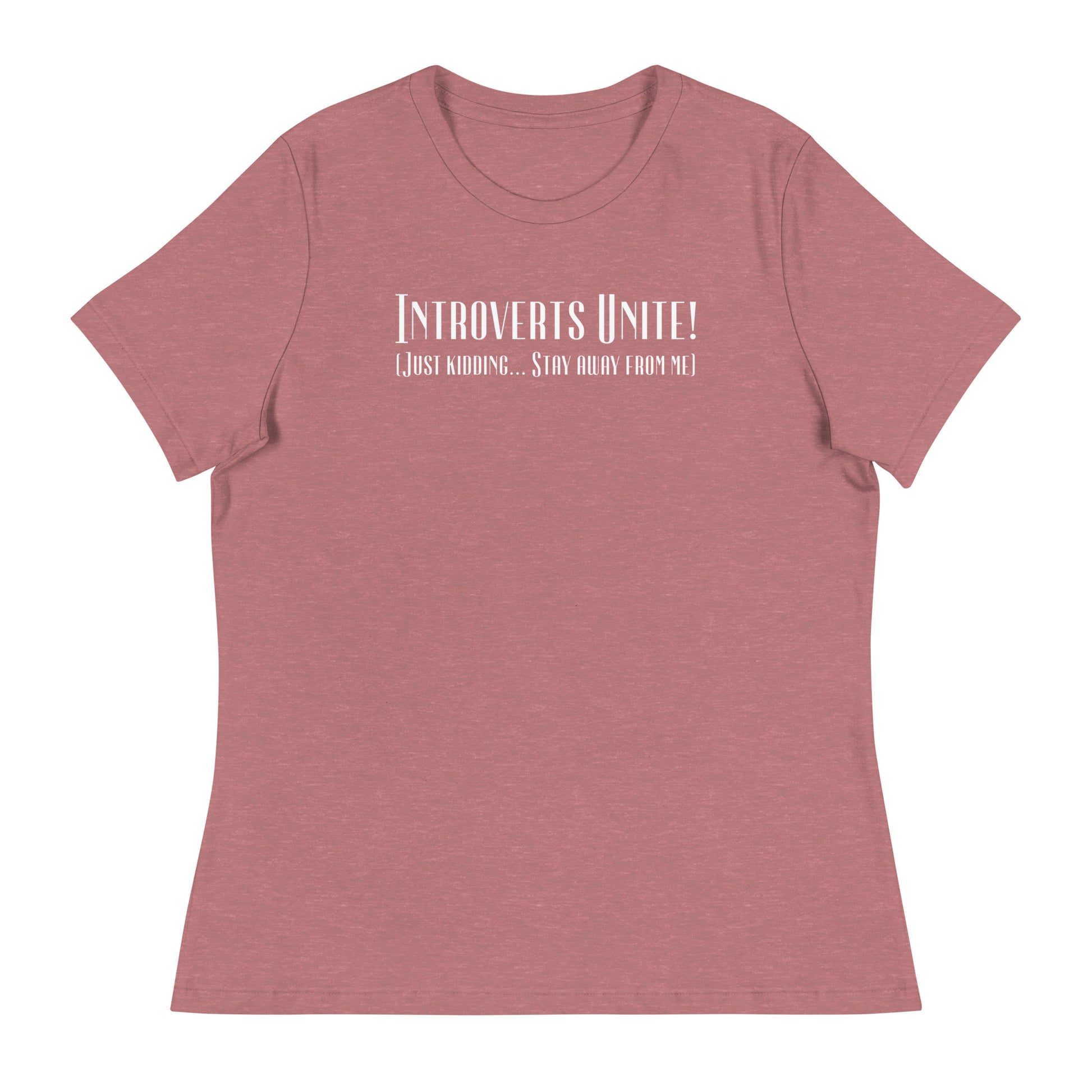 Introverts Unite Women's Funny T-Shirt Heather Mauve