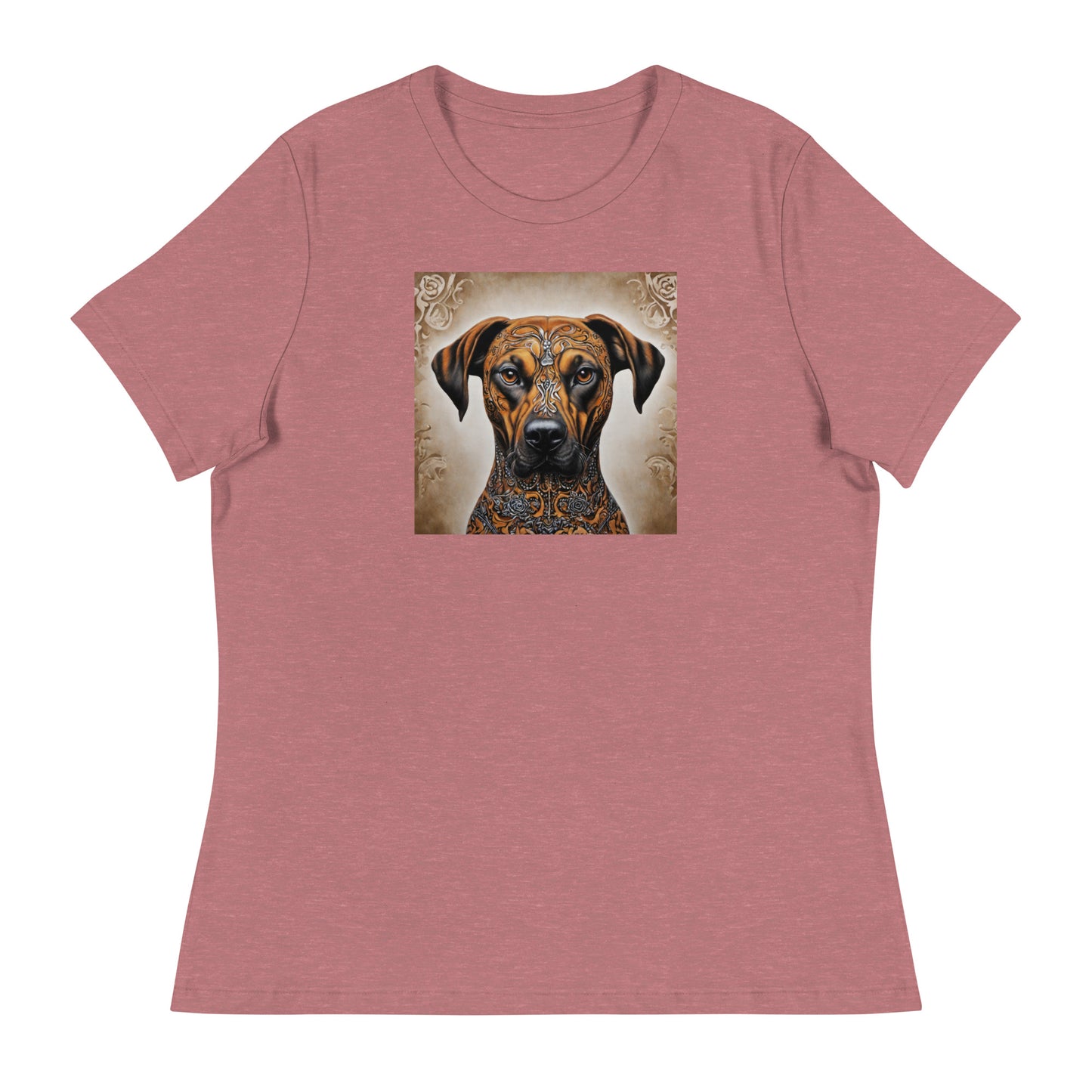 Decorative Dog Women's Animal T-Shirt Heather Mauve