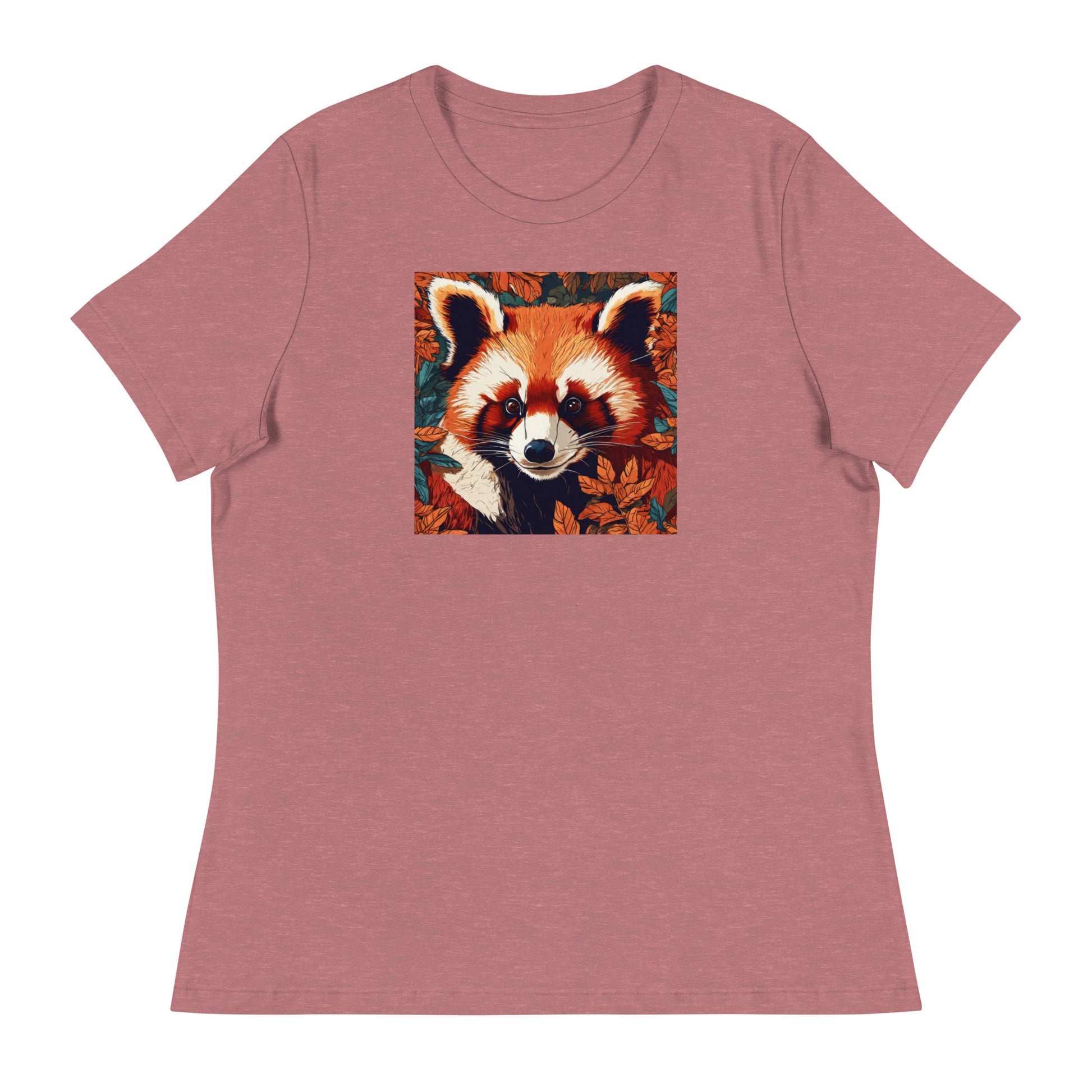 Red Panda Women's Animal Lover T-Shirt Heather Mauve