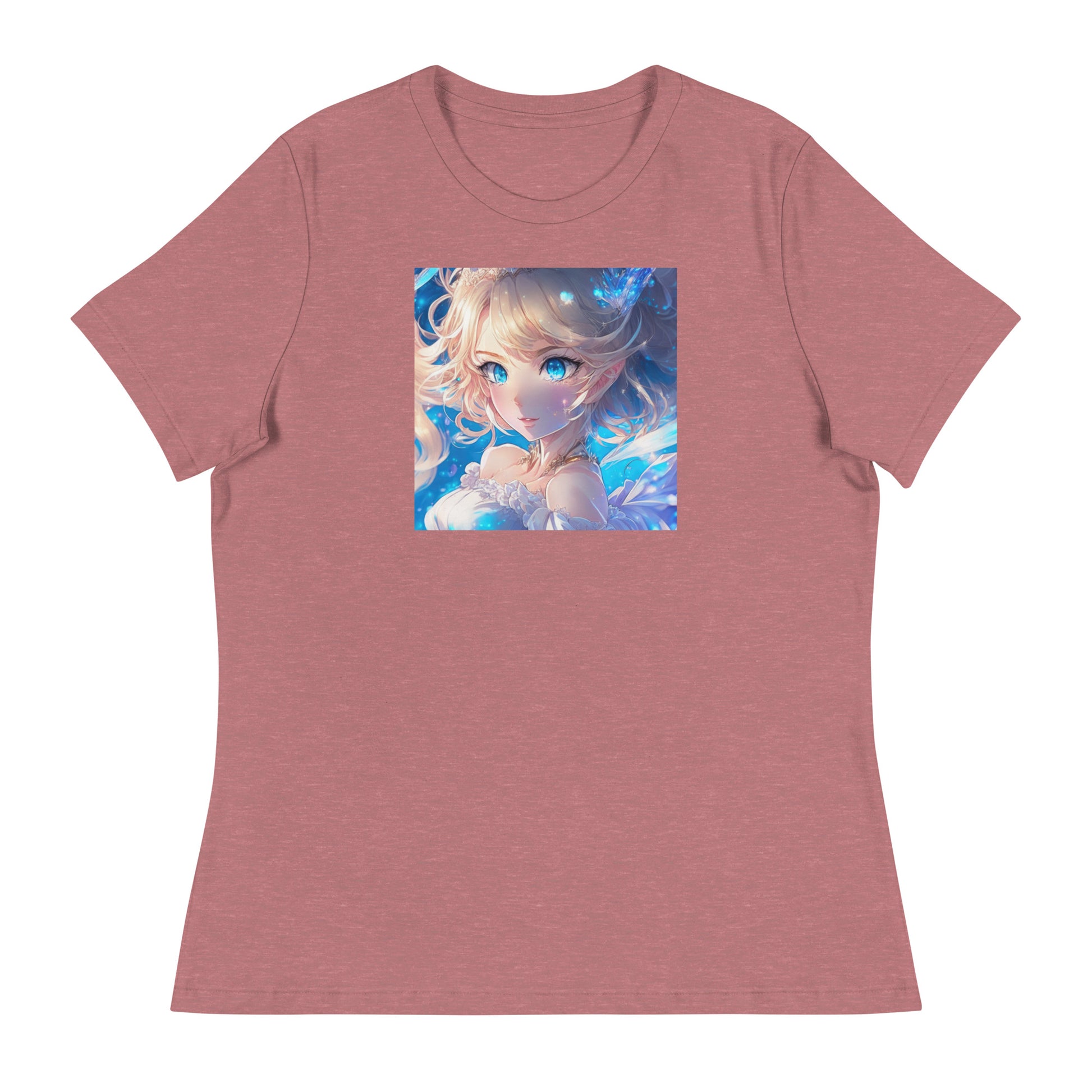 Cute Anime Princess Women's Graphic Tee Heather Mauve