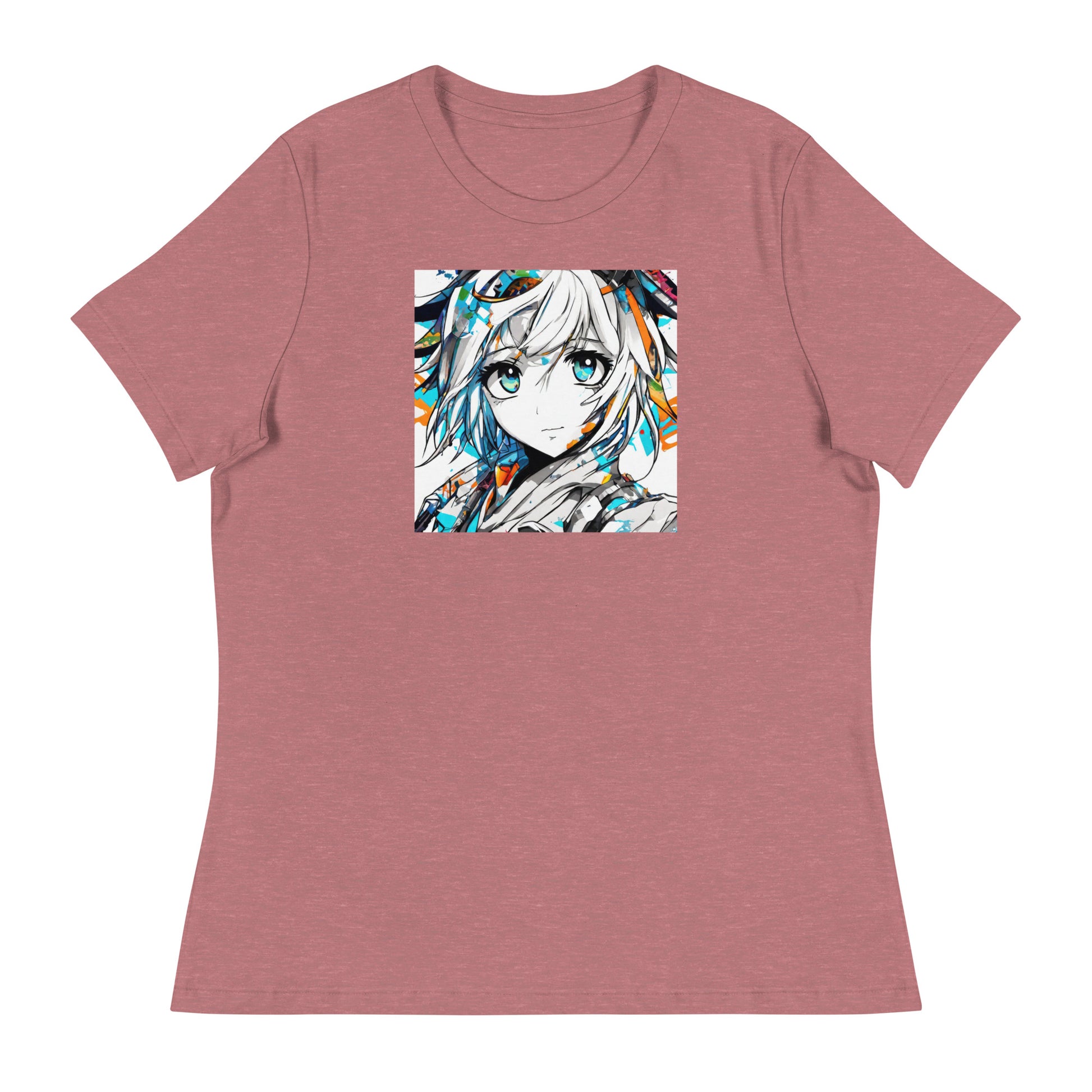 Women's Anime Addict T-Shirt Heather Mauve