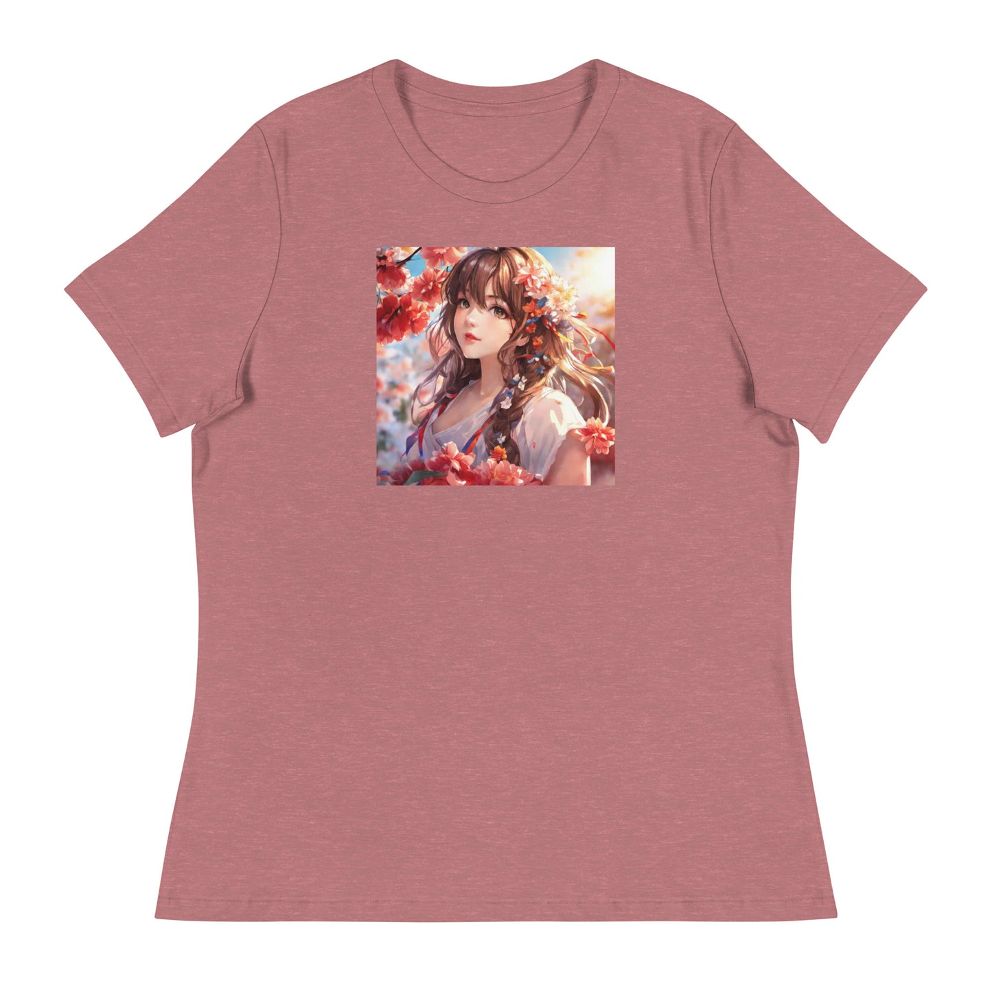 Graceful & Lovely Women's Anime T-Shirt Heather Mauve